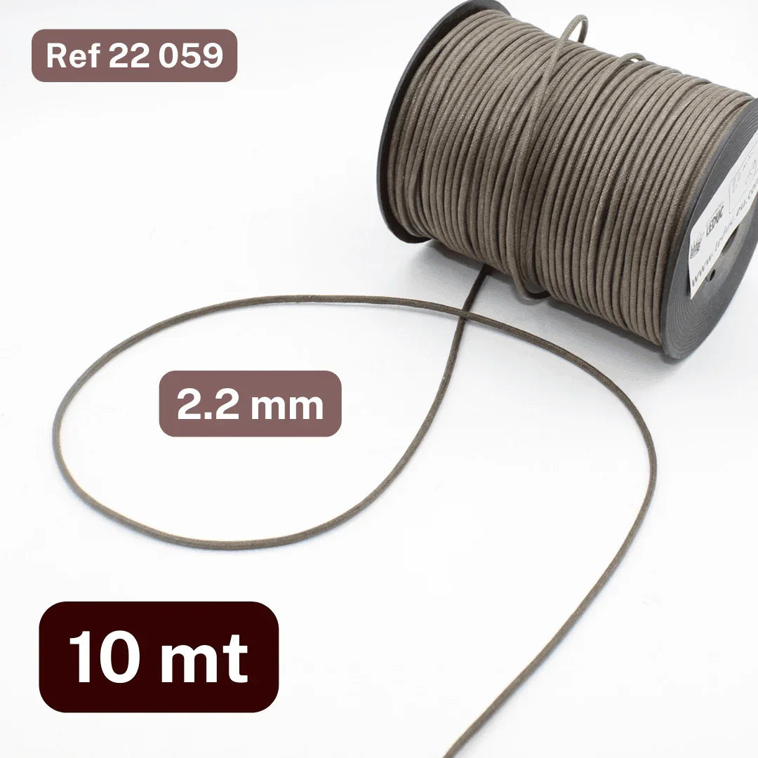 10 meters Waxed Cord 2 or 2.5mm - ACCESSOIRES LEDUC BV