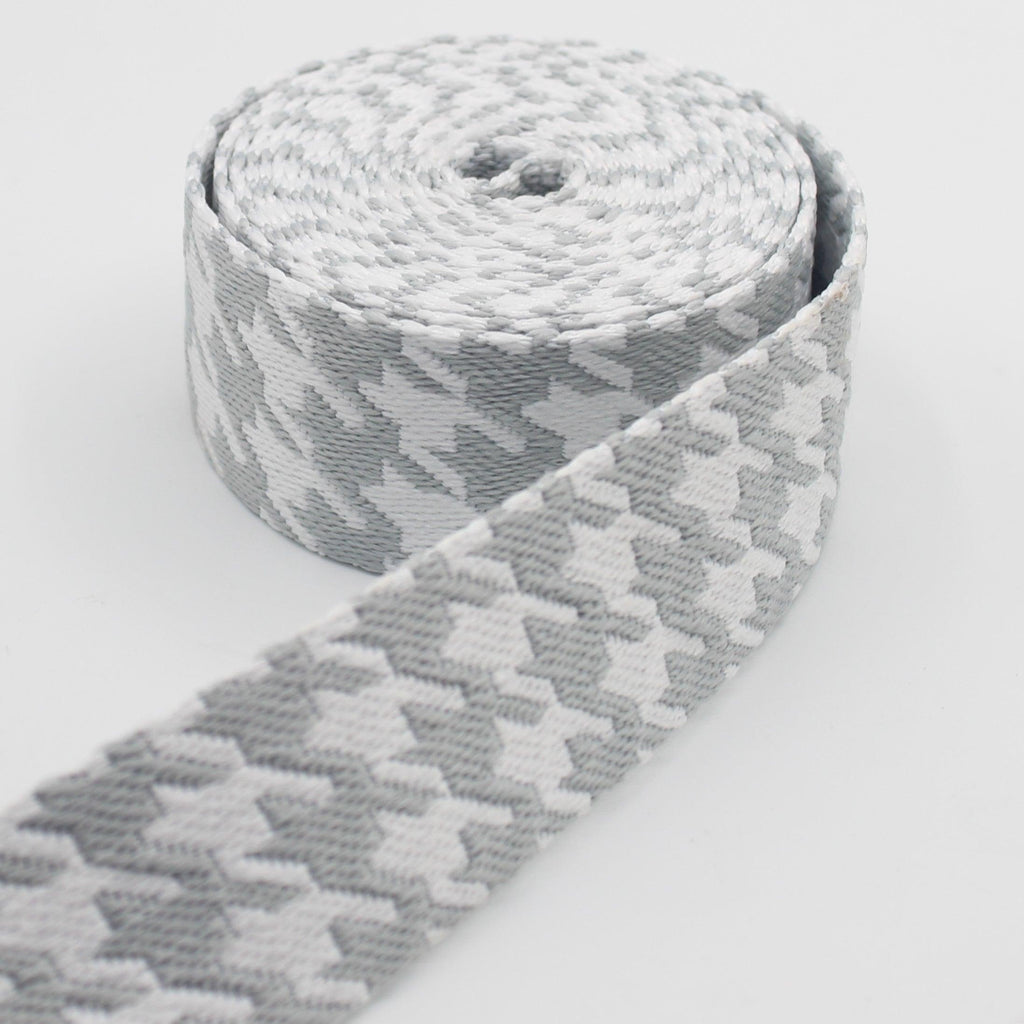 5 Meters Webbing with houndstooth Pattern 38mm  #RUB3509 - ACCESSOIRES LEDUC