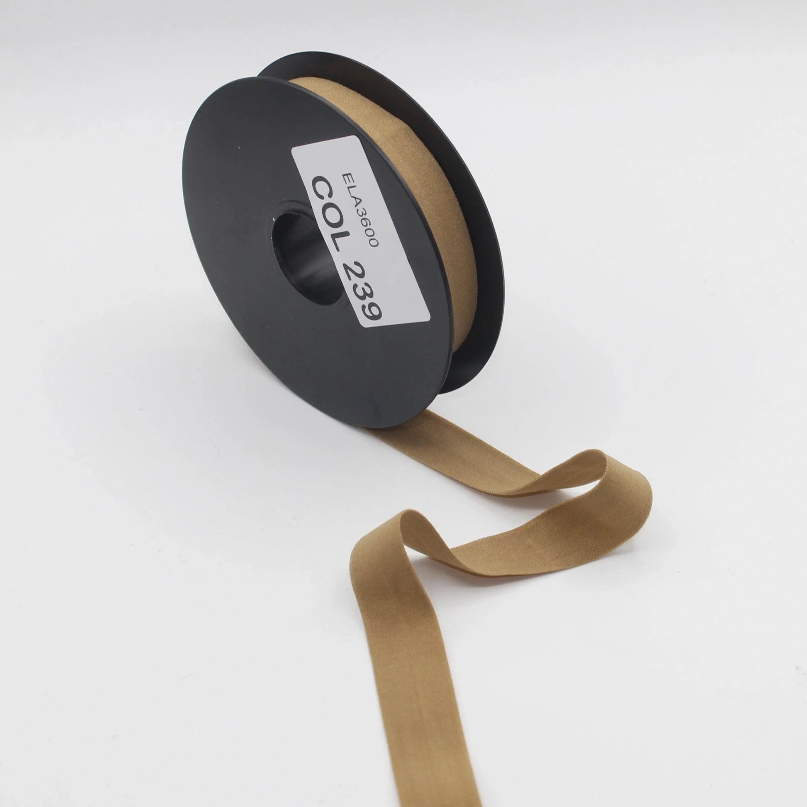 10mt Soft Elastic Bias Binding in Polyester 18mm prefolded #ELA3600 - ACCESSOIRES LEDUC BV