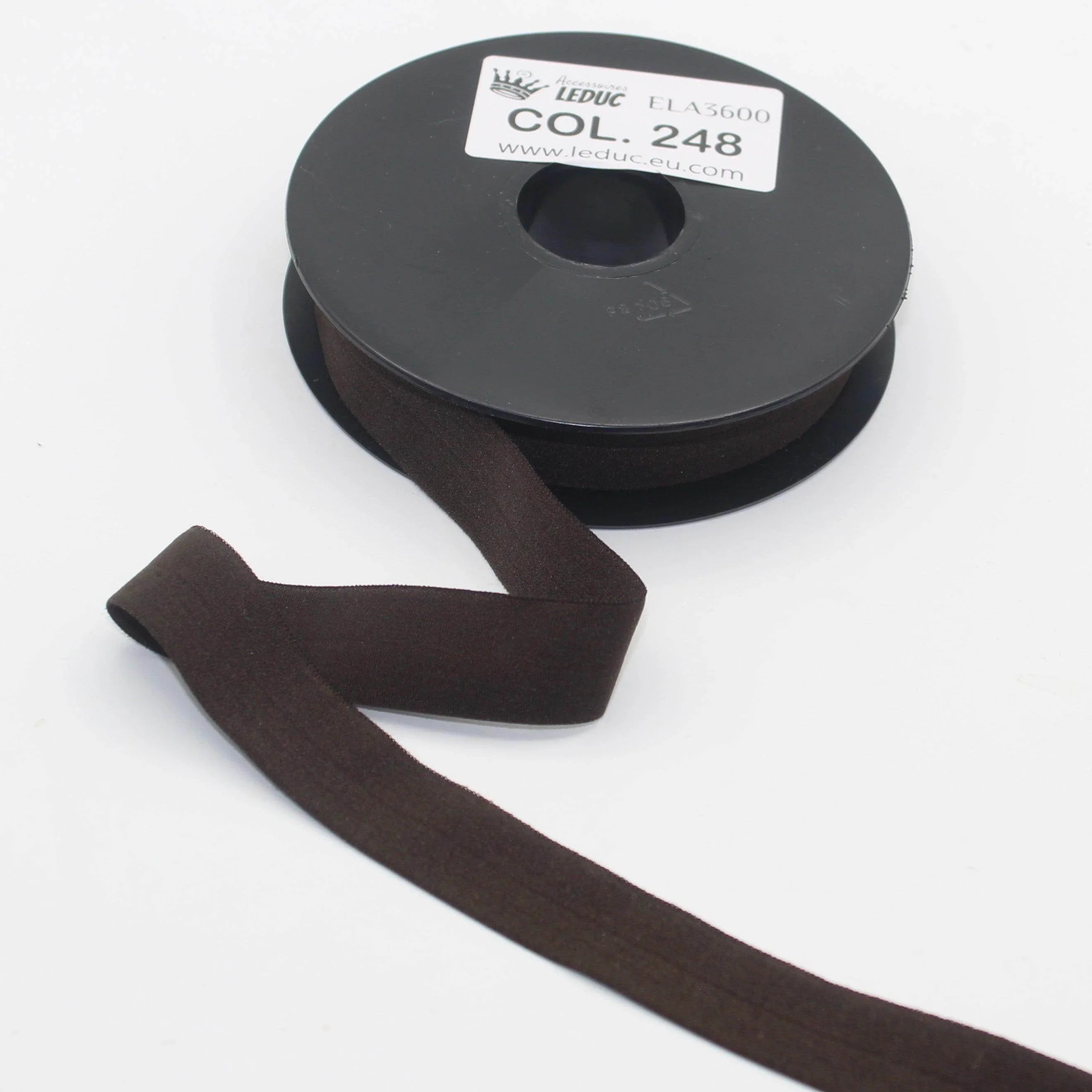 10mt Soft Elastic Bias Binding in Polyester 18mm prefolded #ELA3600 - ACCESSOIRES LEDUC BV