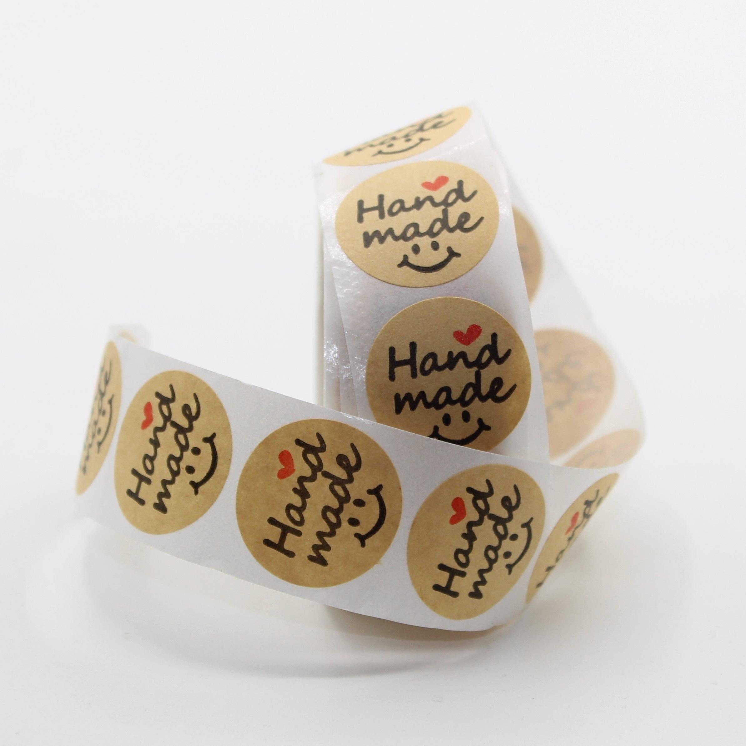 Roll of 500 Sticky Paper Labels "Handmade" - ACCESSOIRES LEDUC