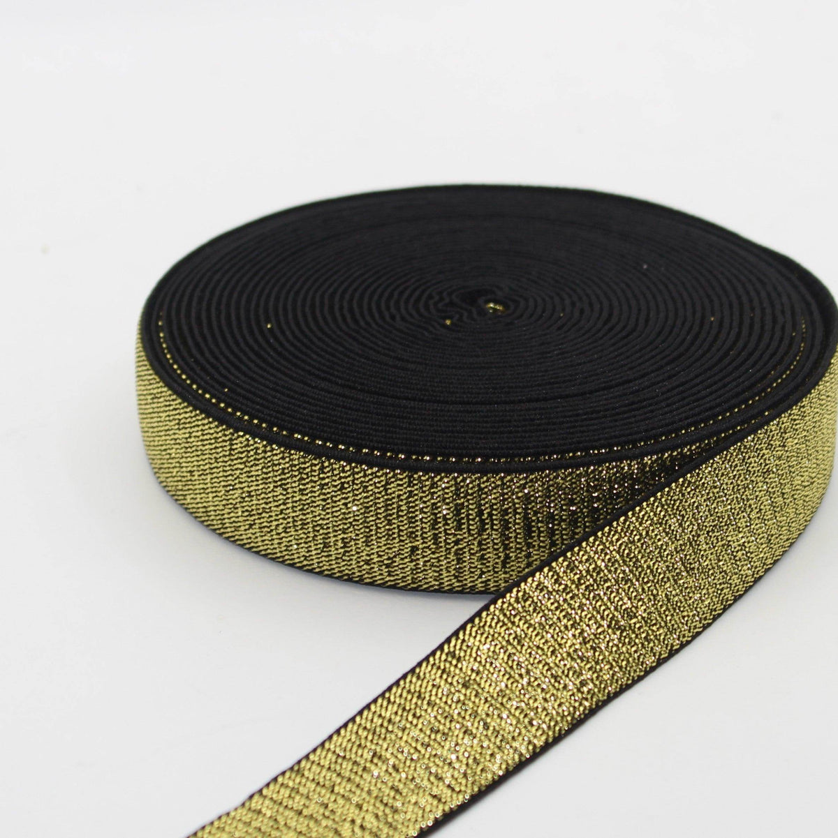 10 meters Soft Backing Lurex Elastic 10 20 25 30 or 40mm #ELA1315 - ACCESSOIRES LEDUC BV