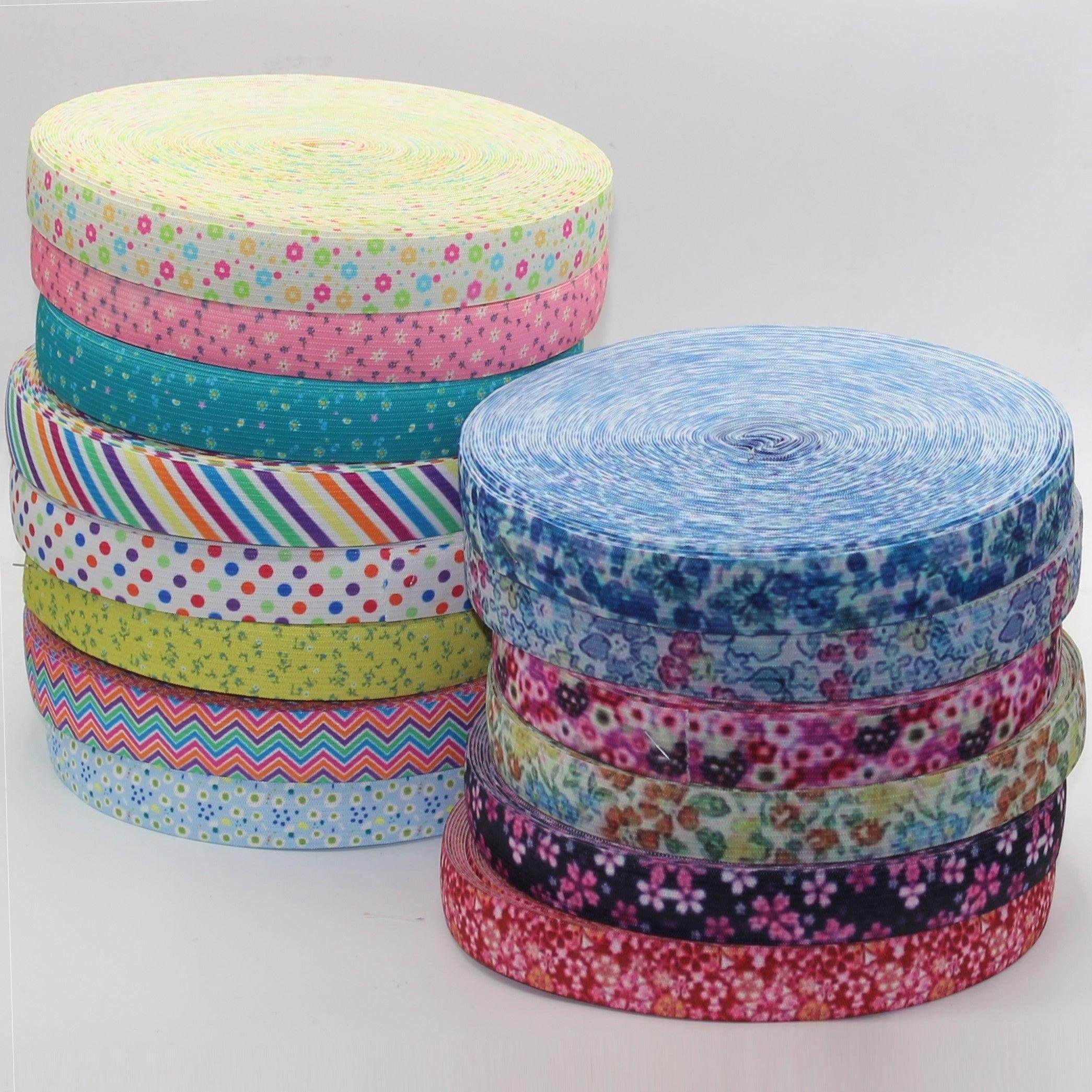 20 meters Printed Elastic 15 25 or 40mm #ELA3520 - ACCESSOIRES LEDUC BV