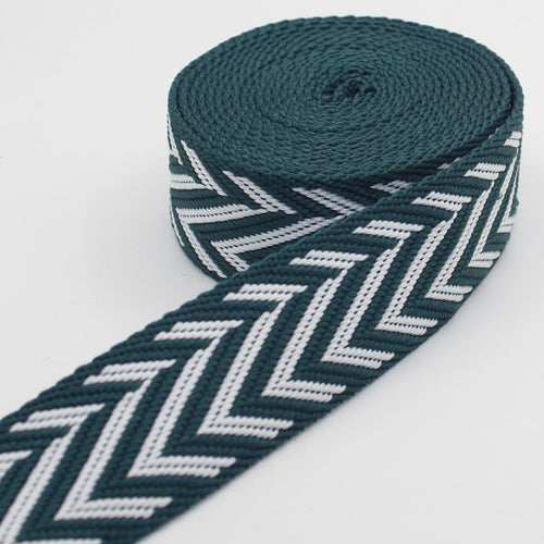 5 meters Webbing with Lines and Arrows 38mm  #RUB3506 - ACCESSOIRES LEDUC