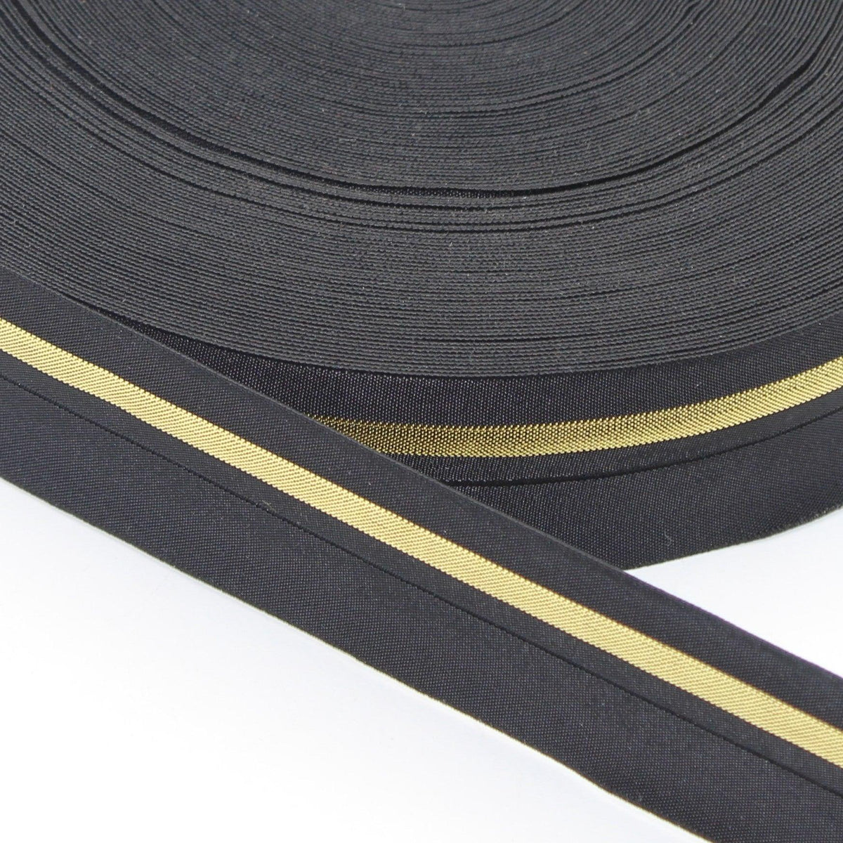 5 METERS - 40mm Prefolded Elastic with Lurex Stripe #ELA2066 - ACCESSOIRES LEDUC