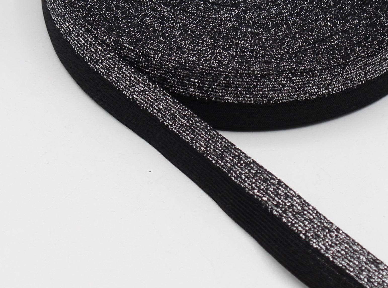 10 meters Prefolded Elastic 18mm with Lurex #ELA900 - ACCESSOIRES LEDUC BV