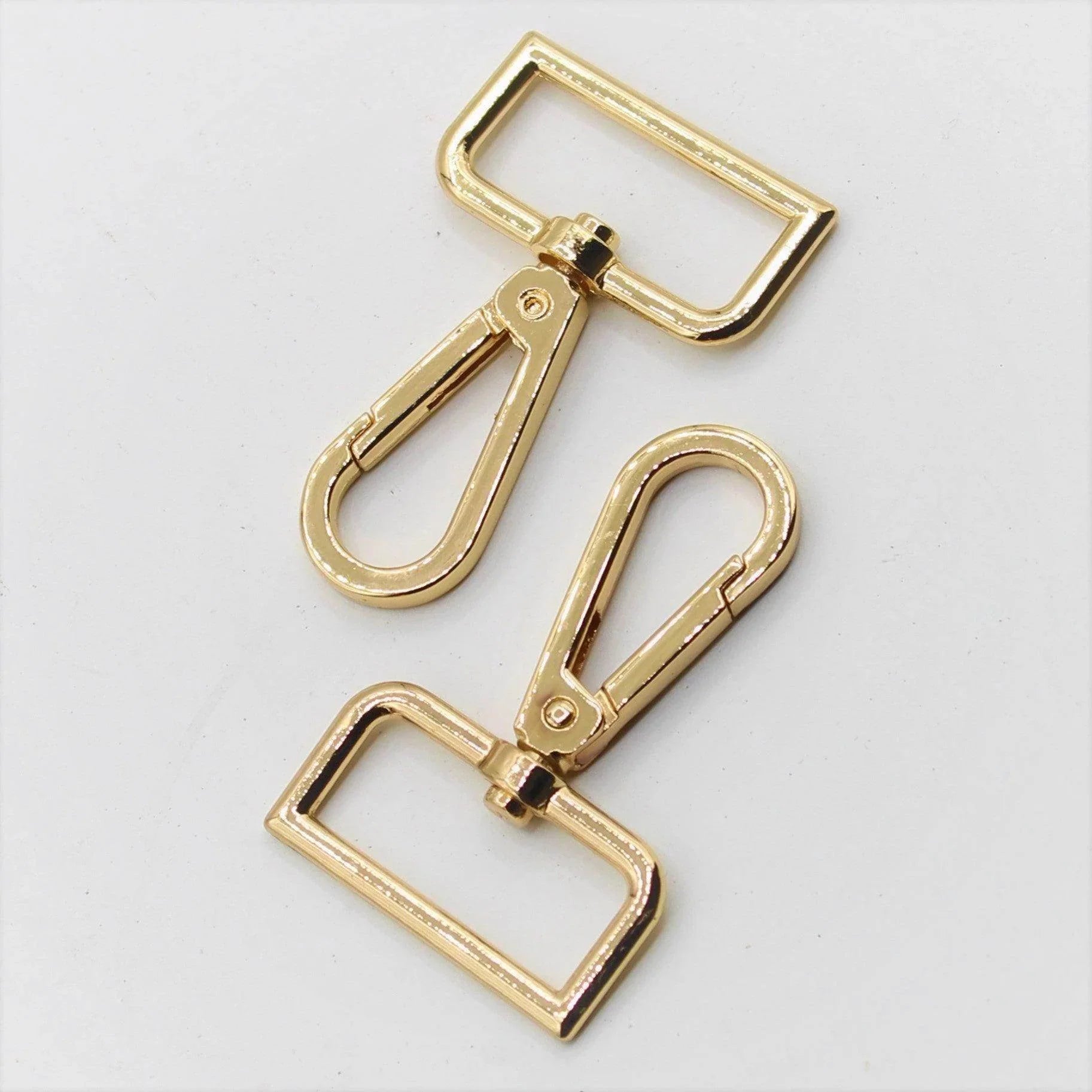 3 Buckles / Lobsters / D-Rings 30 / 40 or 50mm - Gold Silver Oldbrass Mat Black or Gunmetal - ACCESSOIRES LEDUC BV