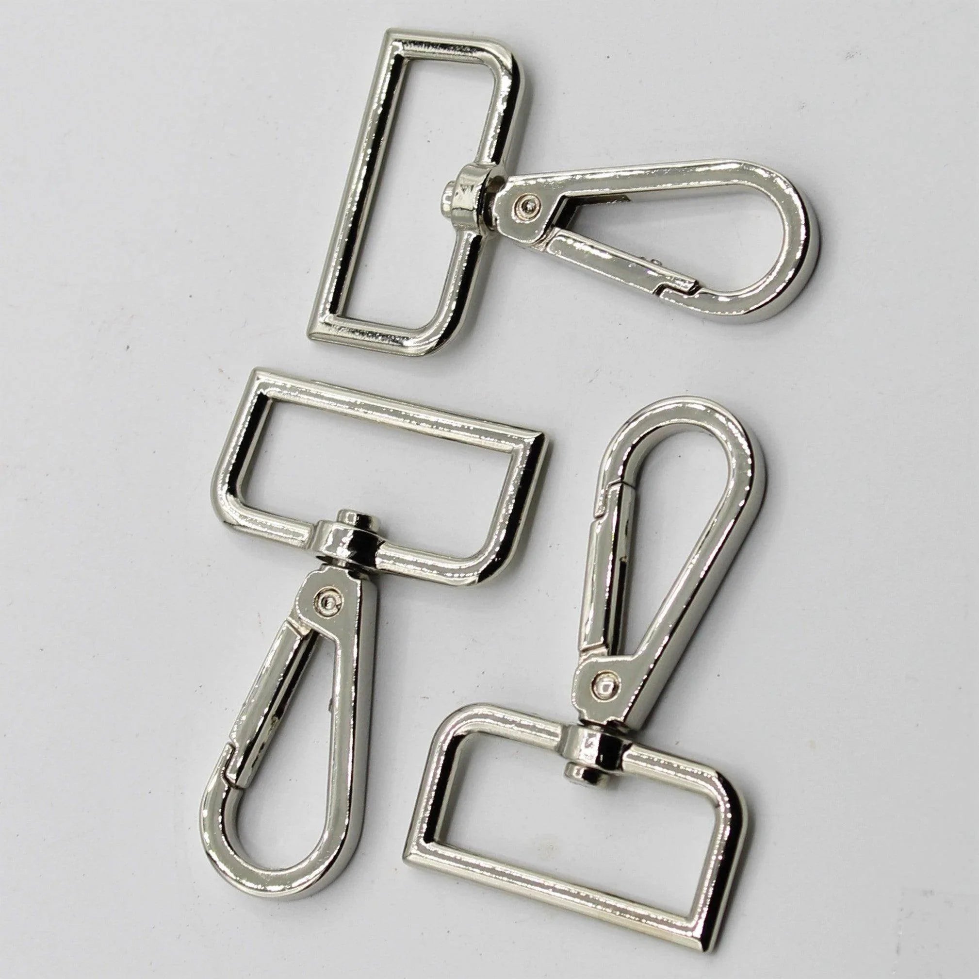 3 Buckles / Lobsters / D-Rings 30 / 40 or 50mm - Gold Silver Oldbrass Mat Black or Gunmetal - ACCESSOIRES LEDUC BV