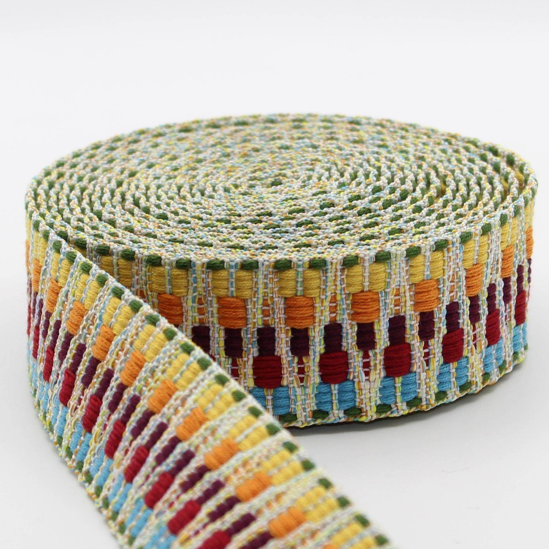 5 meters Ethnic Zig Zag Webbing 38mm #RUB1936 - ACCESSOIRES LEDUC BV