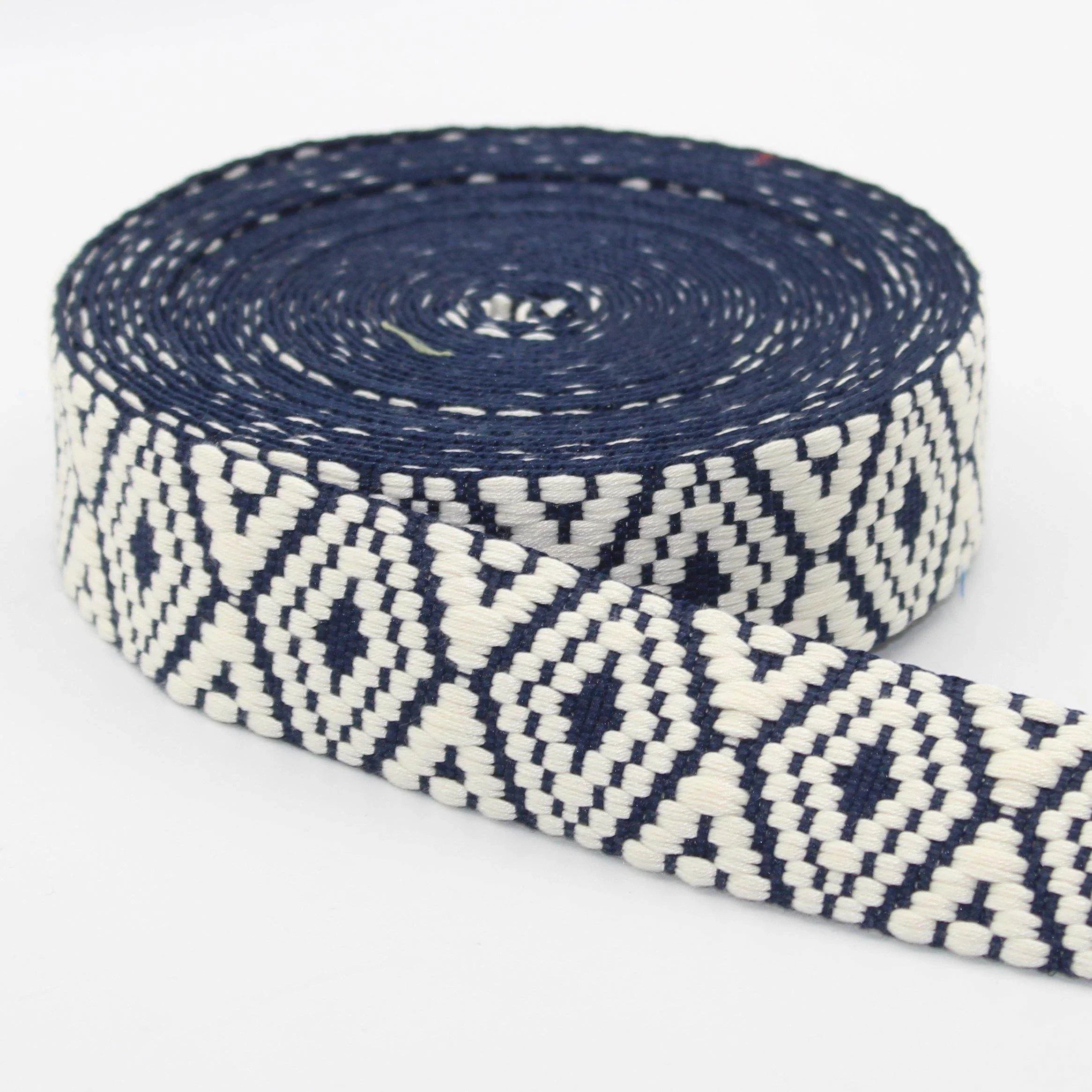 5 meters 38mm Bicolor Ethnic Webbing #RUB1970 - ACCESSOIRES LEDUC BV