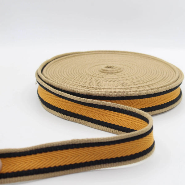 5 meters 30mm Old College Striped Webbing #RUB1989 - ACCESSOIRES LEDUC BV