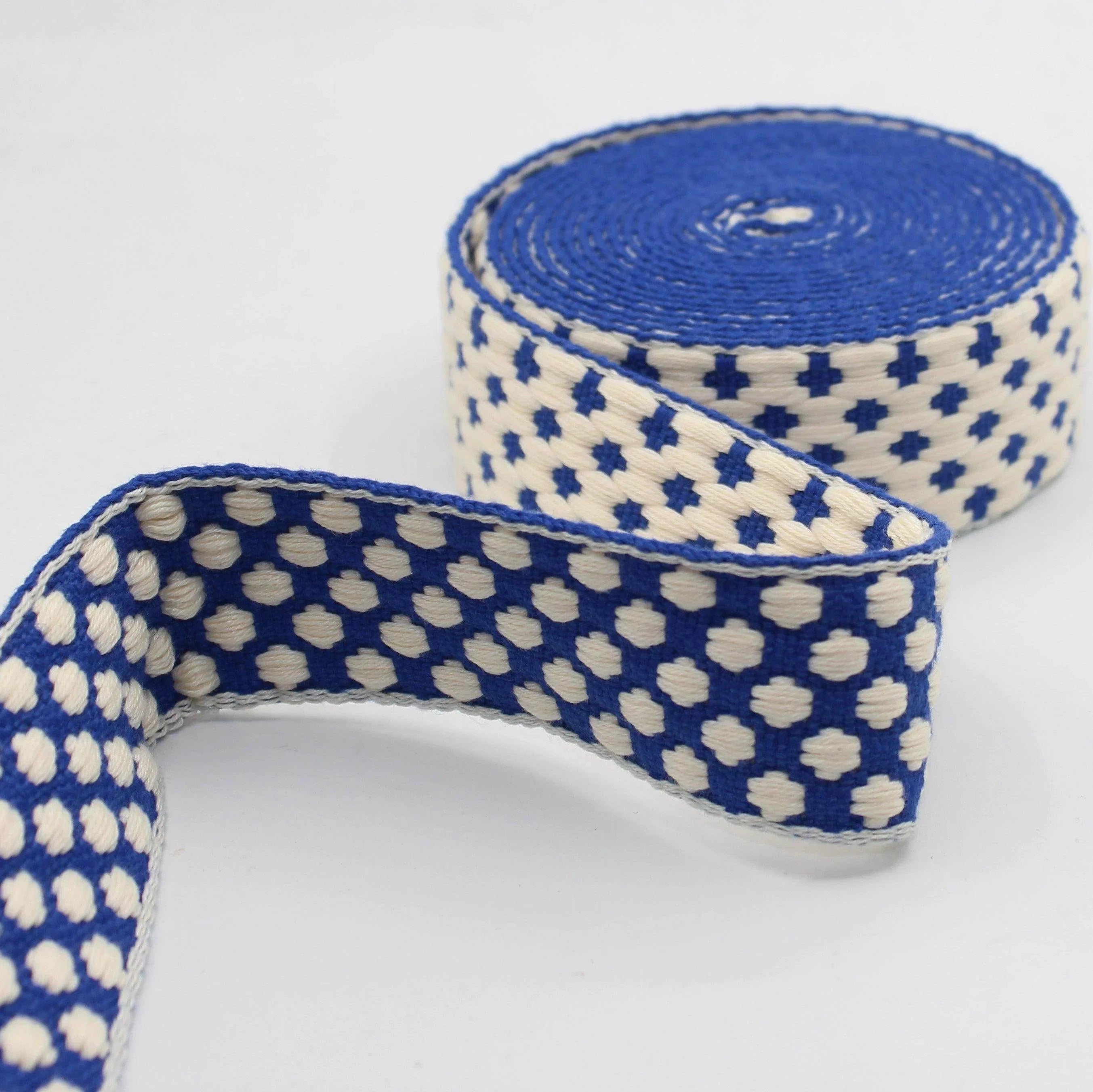 5 Meters Dots Pattern Webbing 38 mm #RUB3505 - ACCESSOIRES LEDUC BV