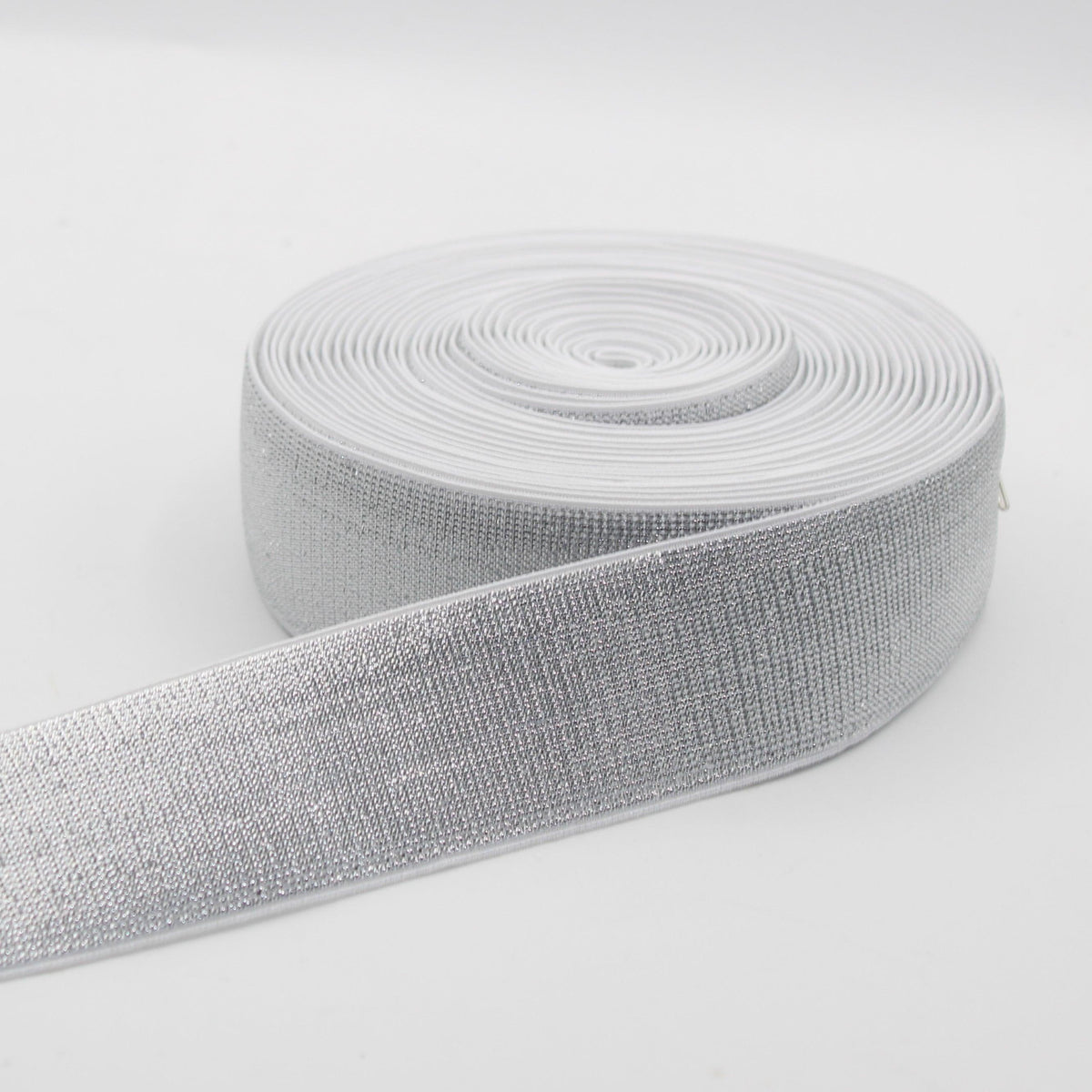 10 meters Soft Backing Lurex Elastic 10 20 25 30 or 40mm #ELA1315 - ACCESSOIRES LEDUC BV