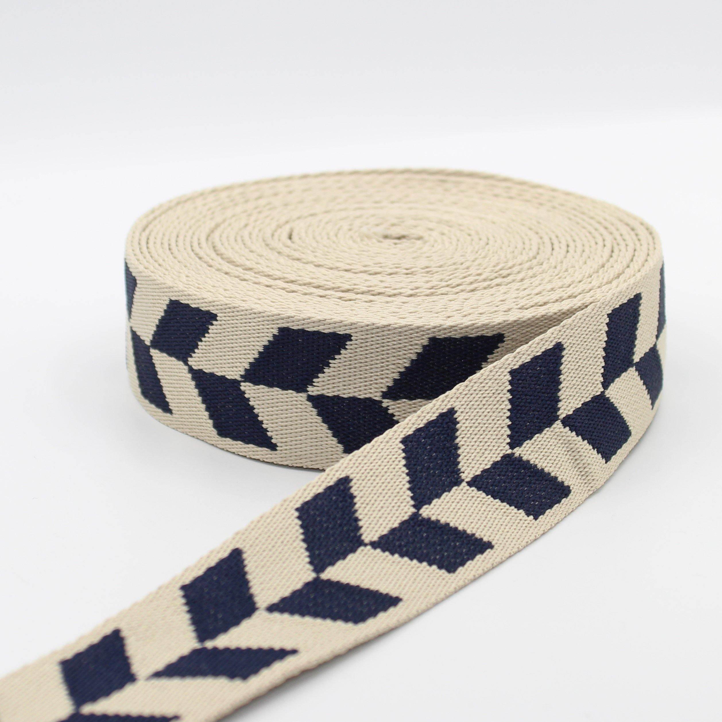 5 Meters 38mm Parallelepiped Webbing #RUB1946 - ACCESSOIRES LEDUC BV