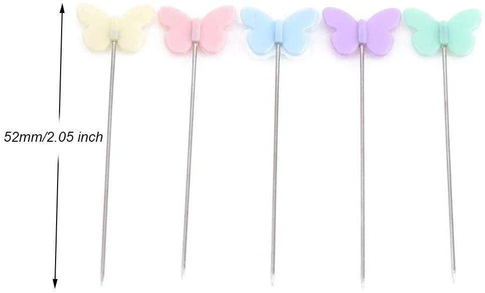 2 boxes of Pins : Butterflies / Buttons head - ACCESSOIRES LEDUC BV