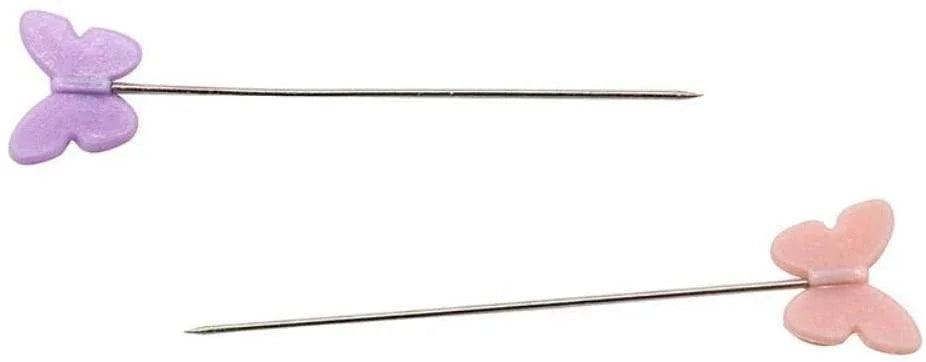 2 boxes of Pins : Butterflies / Buttons head - ACCESSOIRES LEDUC BV