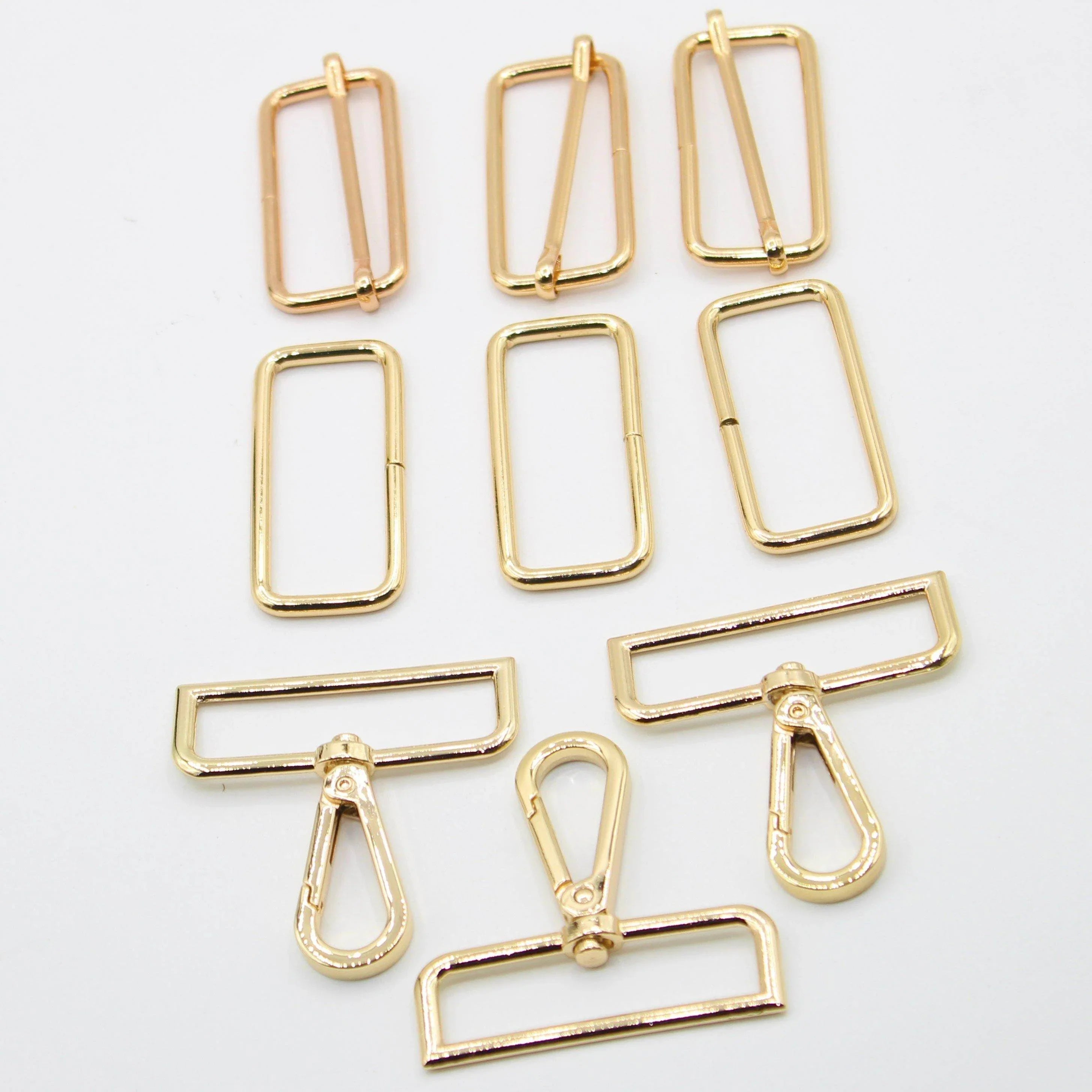 3 Buckles / Lobsters / D-Rings 30 / 40 or 50mm - Gold Silver Oldbrass Mat Black or Gunmetal - ACCESSOIRES LEDUC BV