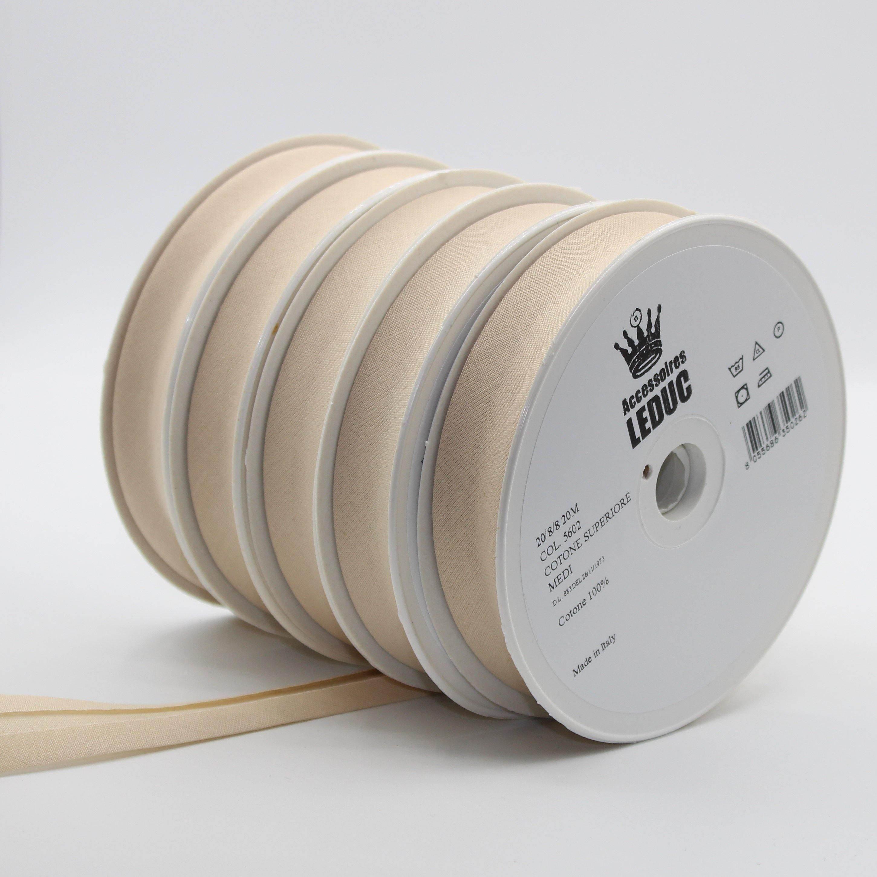 100MT - COTTON BIAS BINDING / 20mm - 20/8/8 #SBI517 - ACCESSOIRES LEDUC BV
