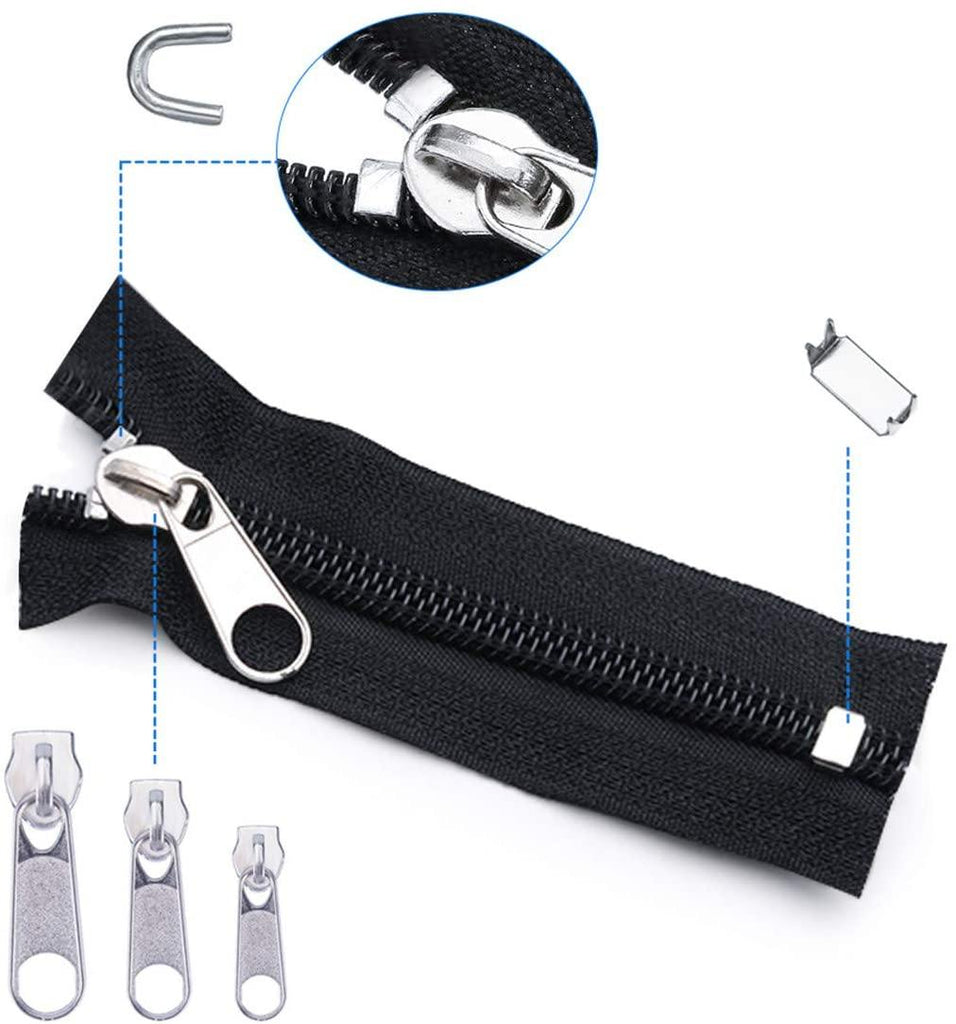 E-Uli Zipper Repair Kit 245 Pieces Zipper Replacement with Zipper