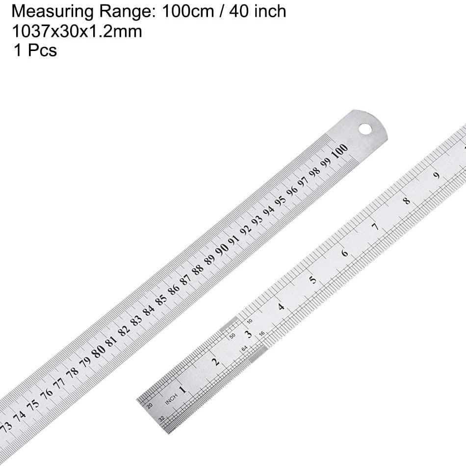 Metric Mini Ruler, Stainless Steel, Thickness × W × L 1 mm × 1 cm × 100 mm