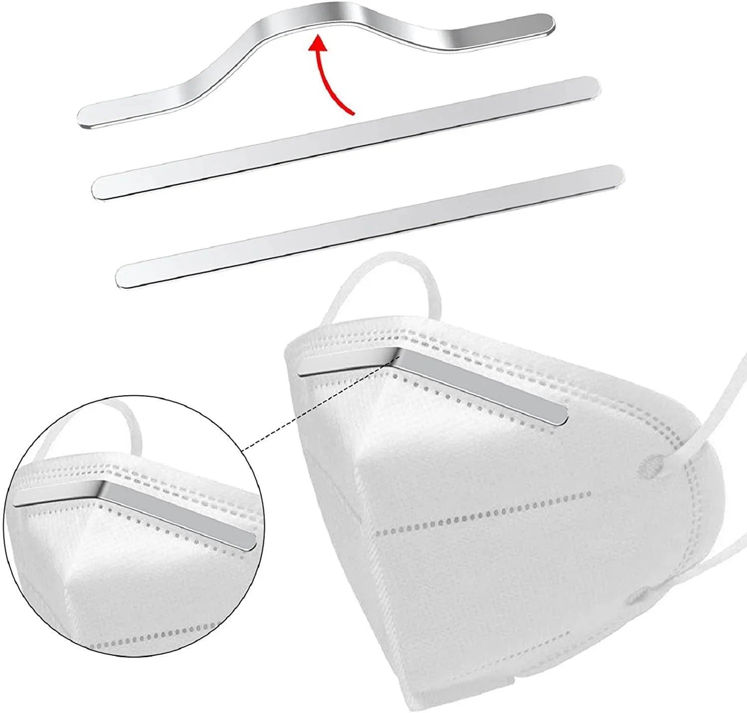 20 Metal Adhesive Noseclips for Masks - ACCESSOIRES LEDUC BV