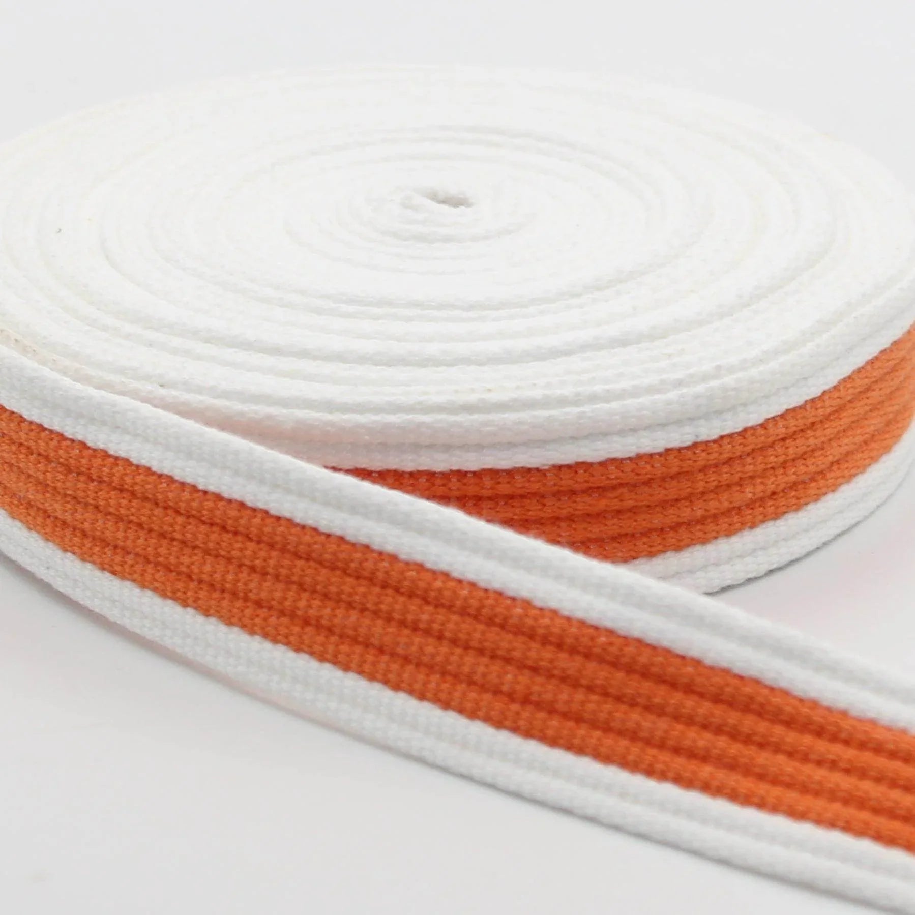 5 meters 30mm White + Colour Stripe Webbing #RUB1979 - ACCESSOIRES LEDUC BV