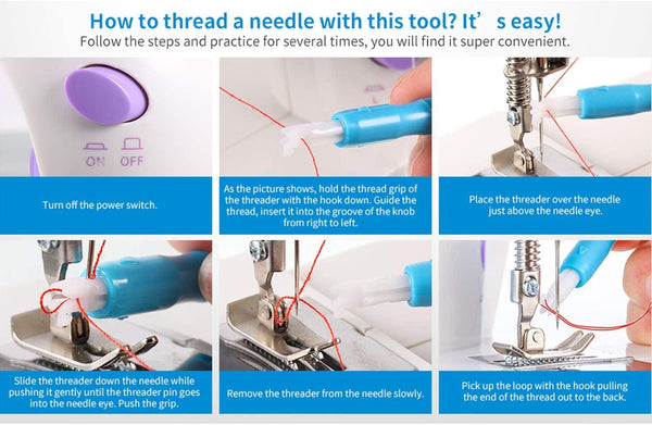 Sewing Machine Needle Threader StitchInsertion Tool Automatic Threader  Quick Sewing Threader Needle Changer Hold Needles Firmly - AliExpress