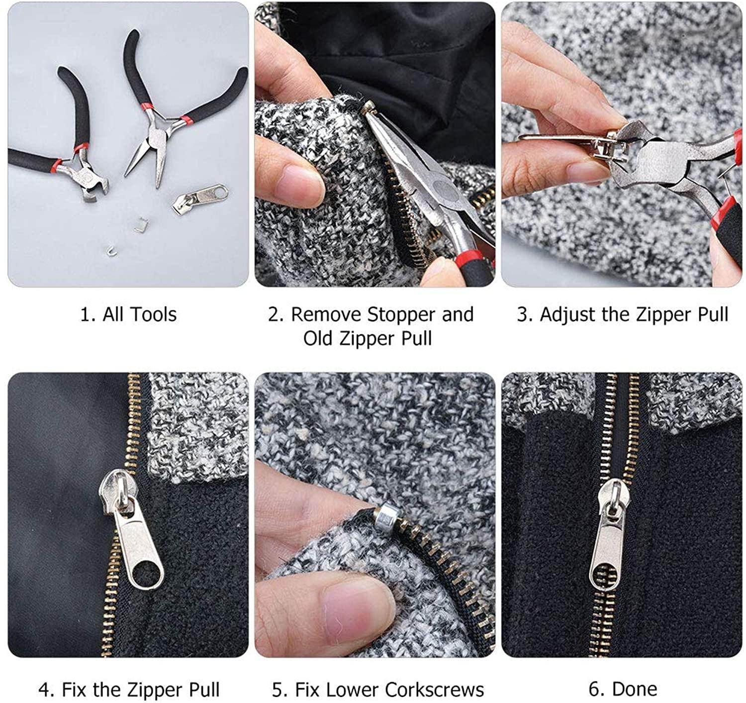Zipper Repair Kit 85 pieces + Plyer #HAB1x016 - ACCESSOIRES LEDUC BV
