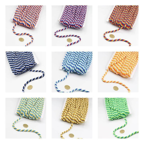 20 meters Bicolor Cord 5mm #COR3011 - ACCESSOIRES LEDUC BV