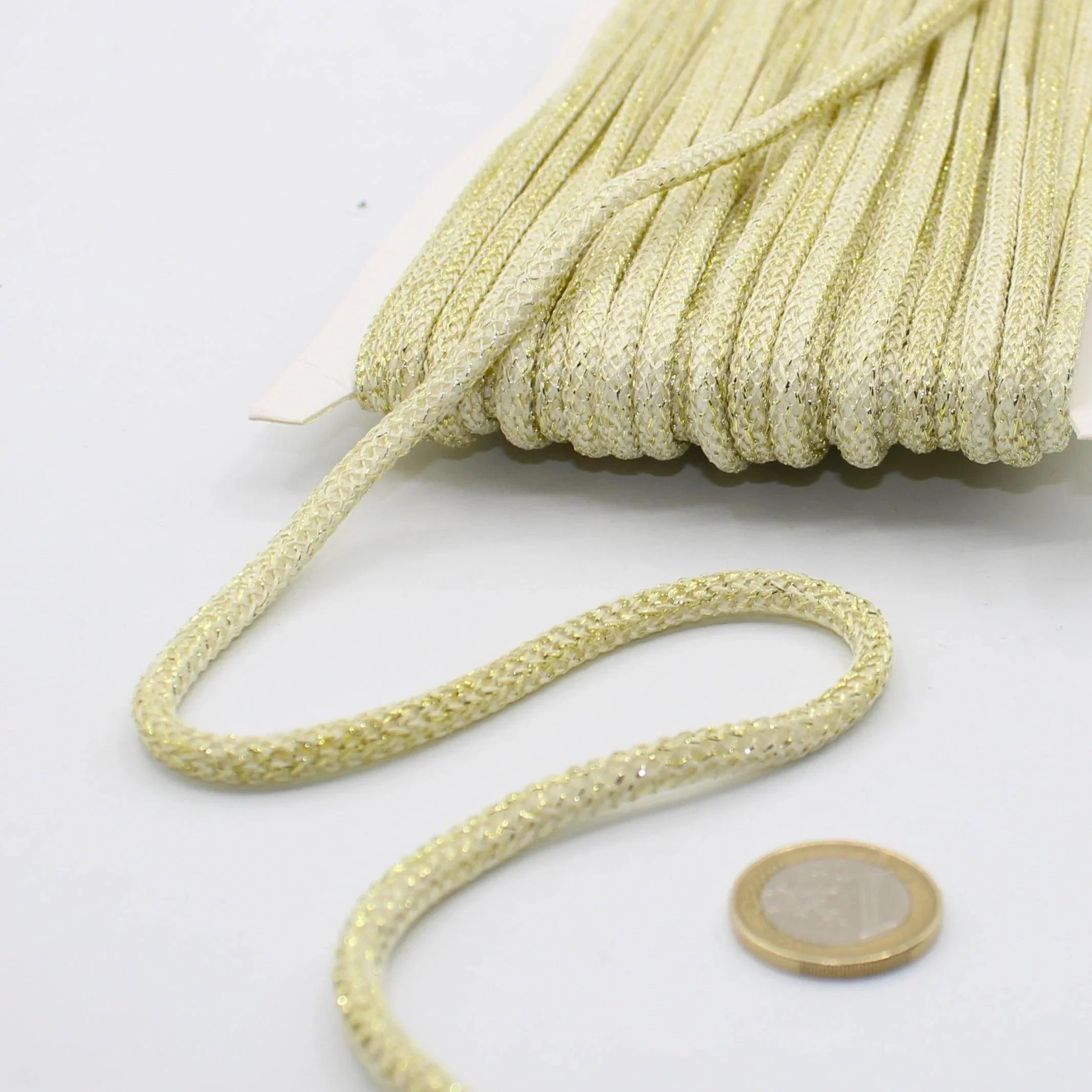 20 meters Lurex Cord 5mm #COR3013 - ACCESSOIRES LEDUC BV