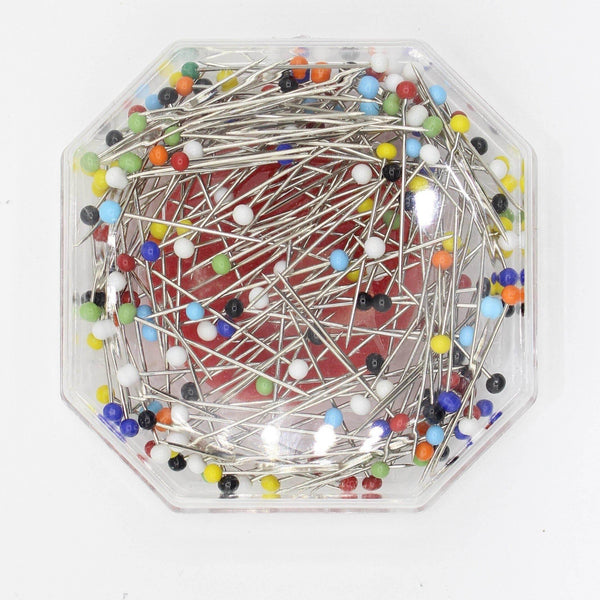 Glass Head Pins 0.65*30mm - MultiColour - Box with foam - 20g - ACCESSOIRES LEDUC BV