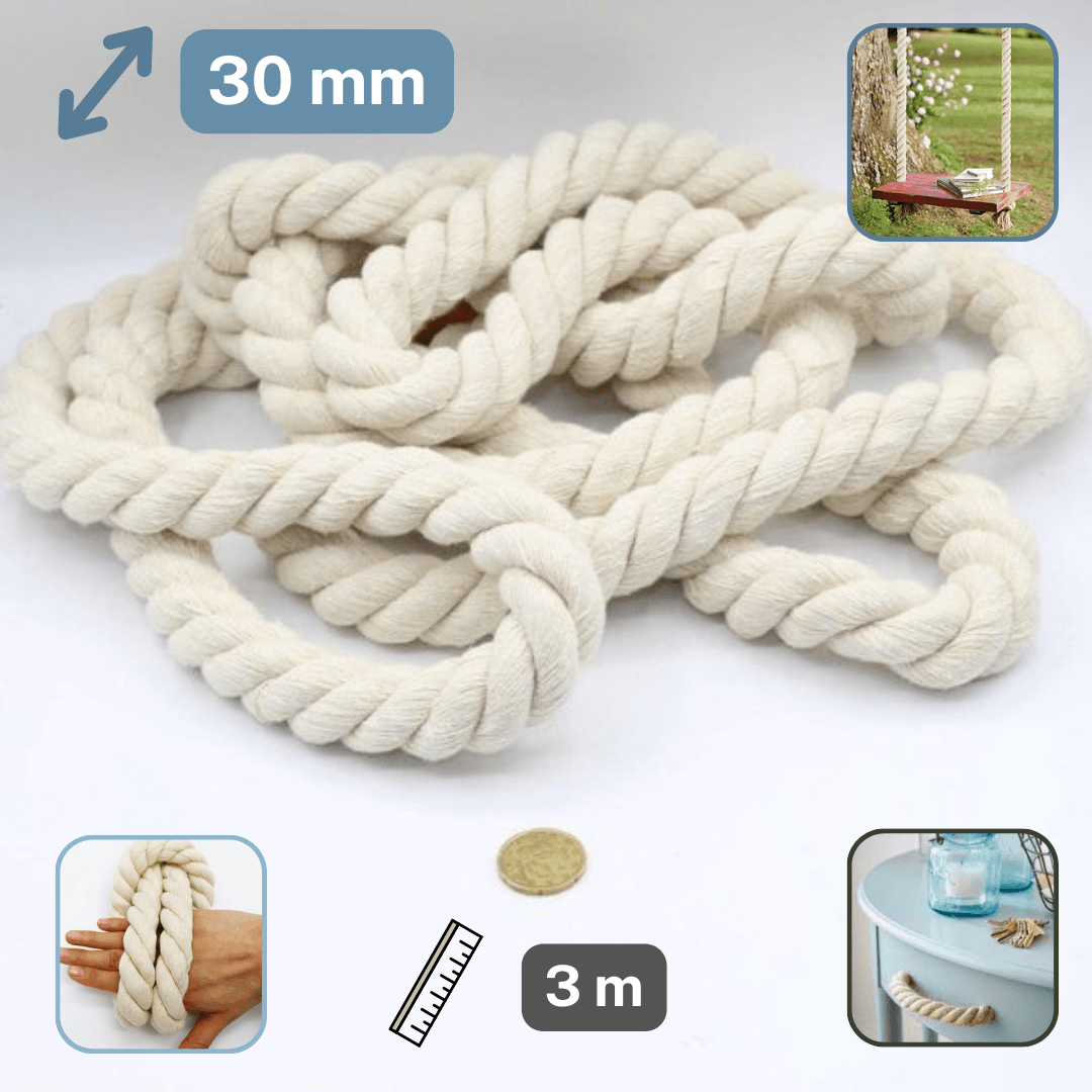 3 Meters Thick Cord 12 20 and 30mm #COR3012 - ACCESSOIRES LEDUC BV