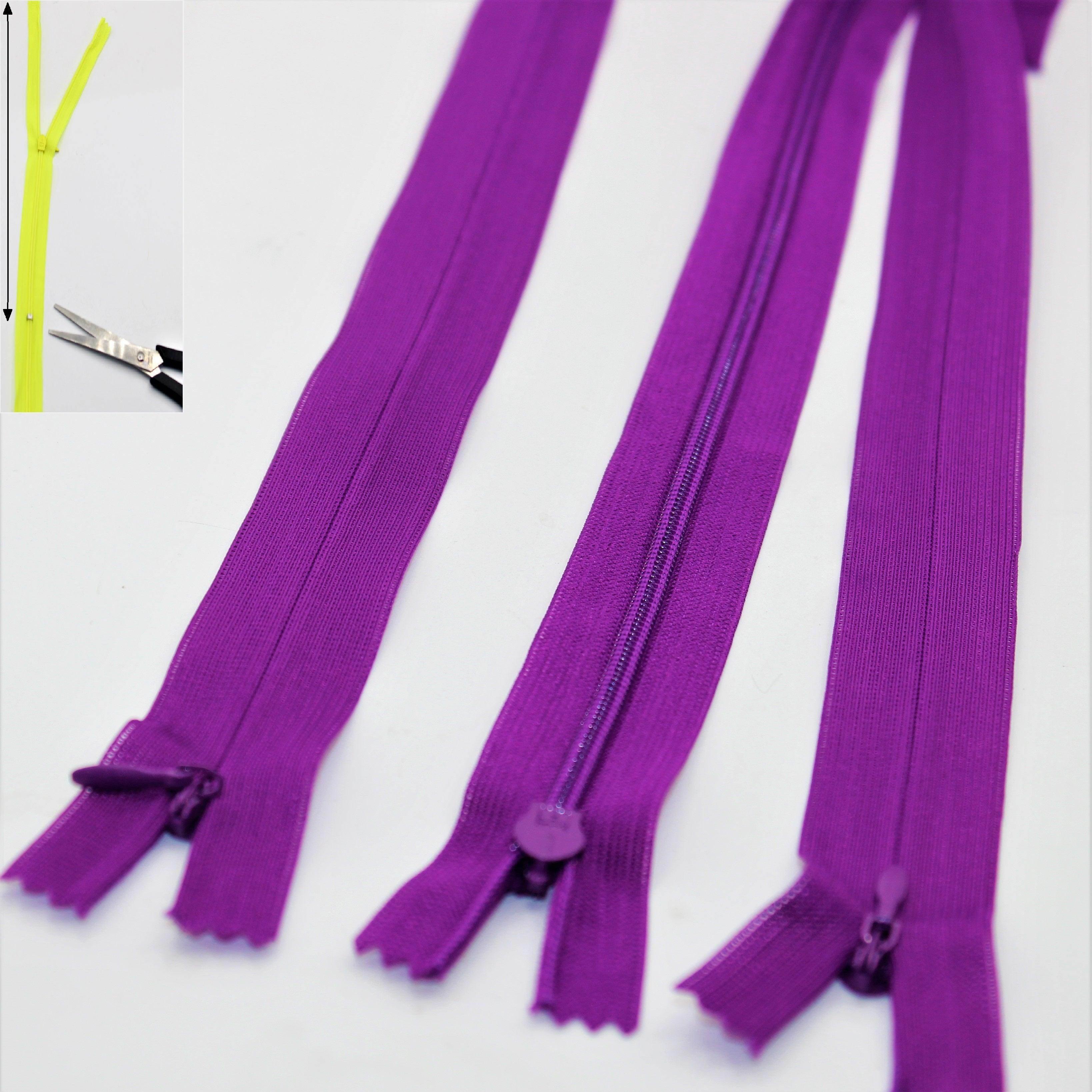 3 Adjustable Invisible Zippers (concealed) length up to 60cm #ZIG60ADJ - ACCESSOIRES LEDUC BV