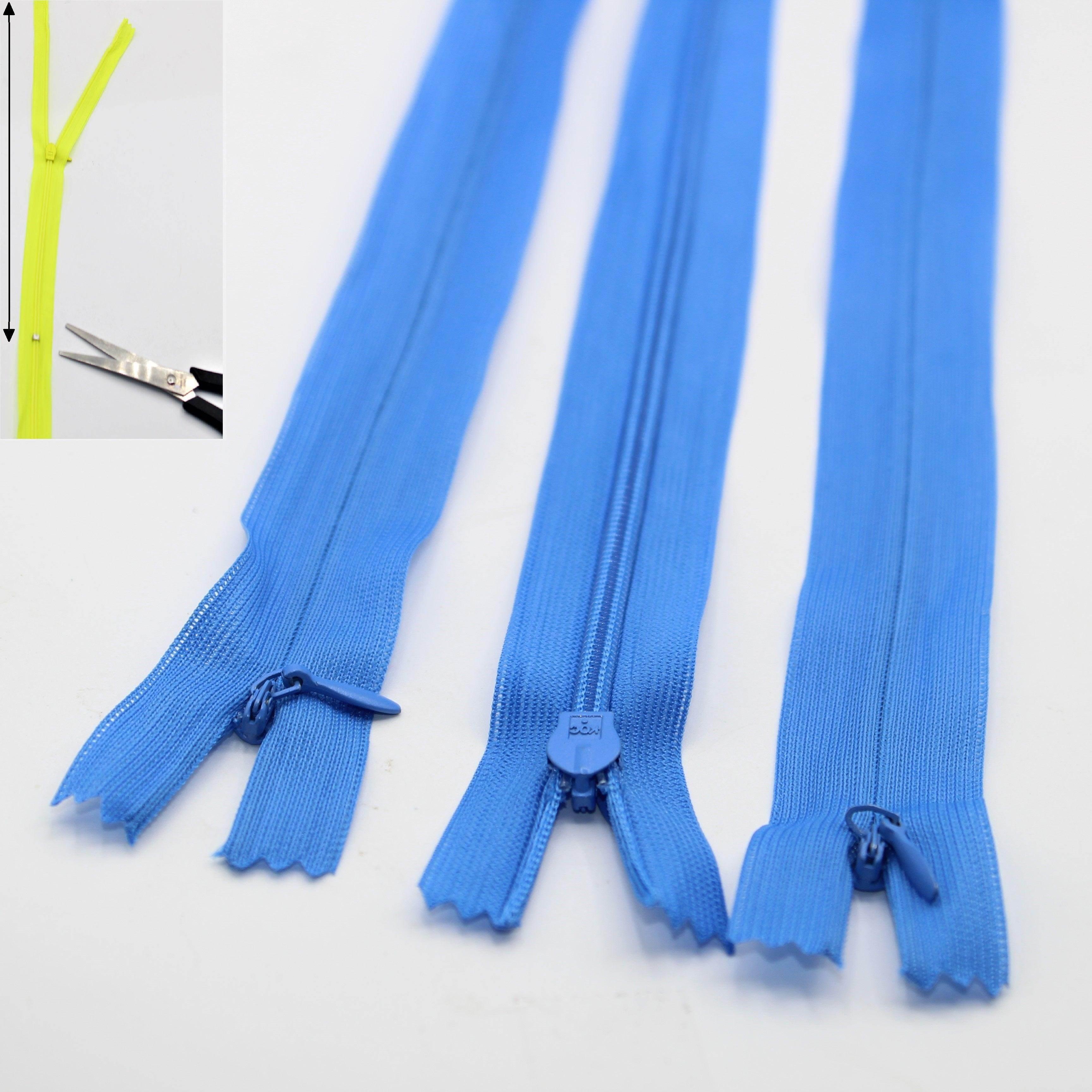 3 Adjustable Invisible Zippers (concealed) length up to 60cm #ZIG60ADJ - ACCESSOIRES LEDUC BV
