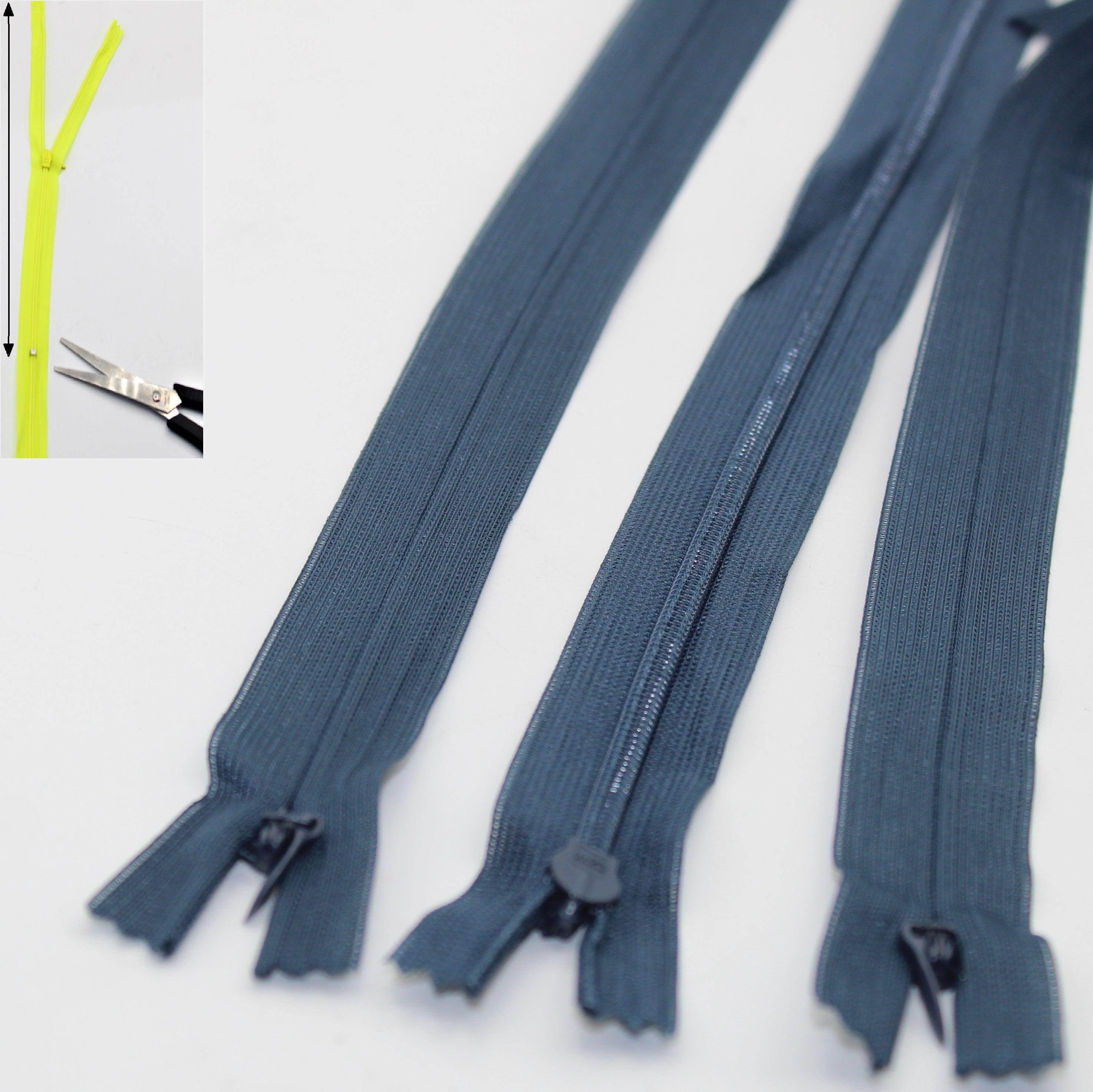 3 Adjustable Invisible Zippers (concealed) length up to 60cm #ZIG60ADJ - ACCESSOIRES LEDUC BV