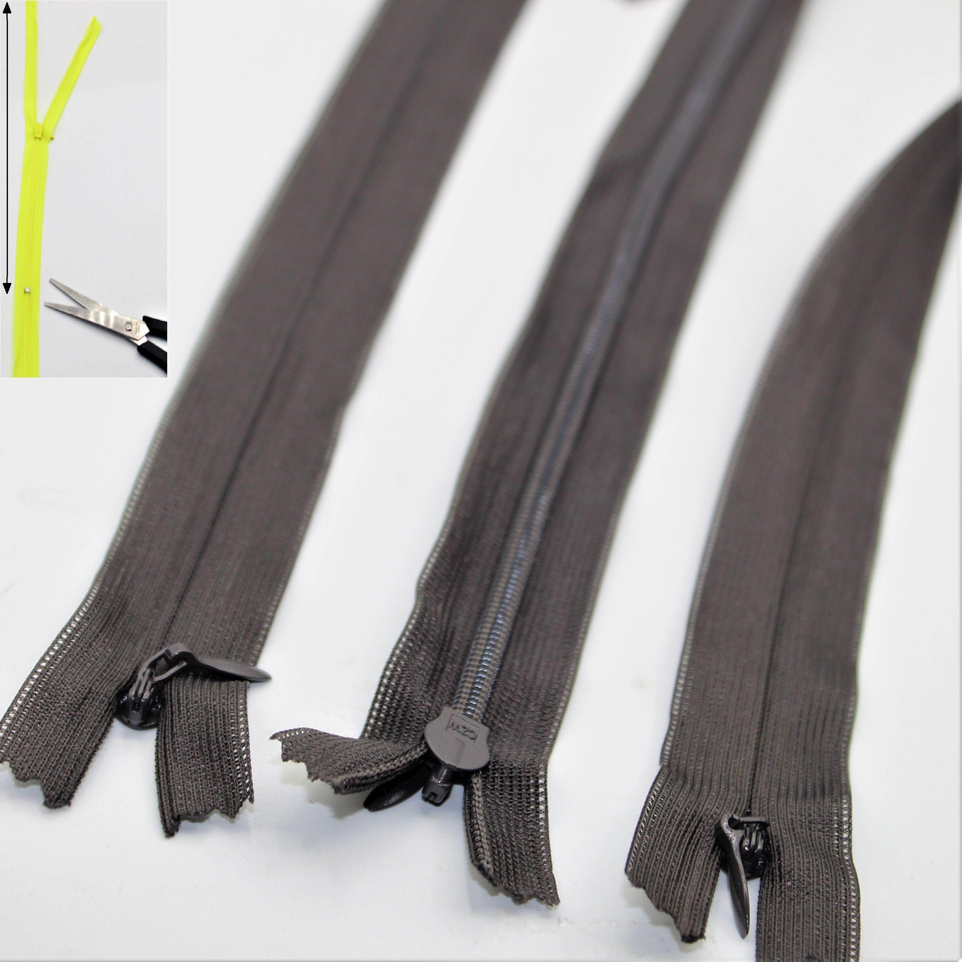 3 Adjustable Invisible Zippers (concealed) length up to 60cm #ZIG60ADJ - ACCESSOIRES LEDUC BV