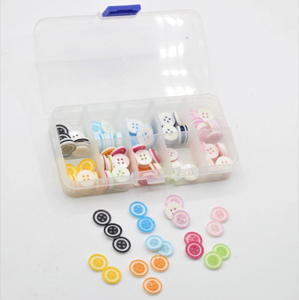 Children's Buttons Box 150 pieces - Mixed Colours Size 13mm #HAB0990 - ACCESSOIRES LEDUC BV