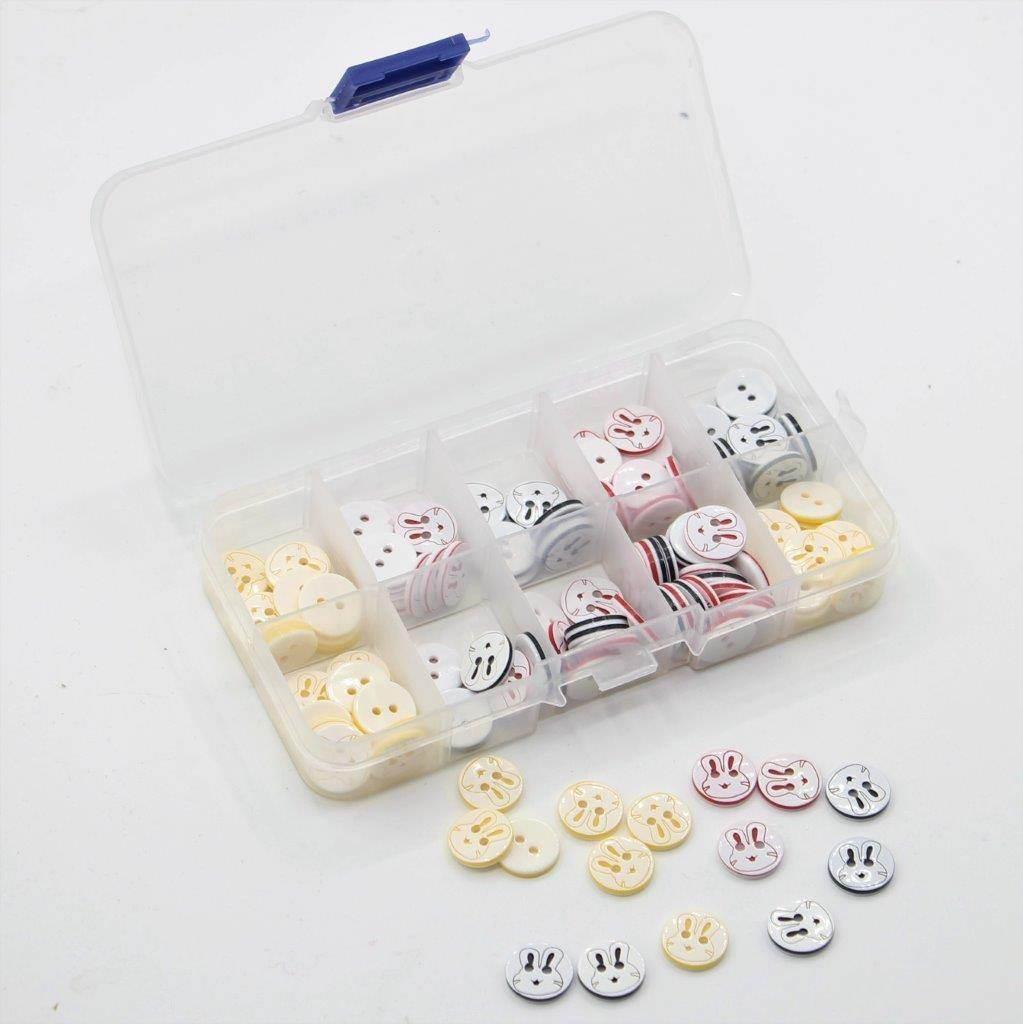 Children's Buttons Box 150 pieces - Mixed Colours Size 13mm #HAB0990 - ACCESSOIRES LEDUC BV