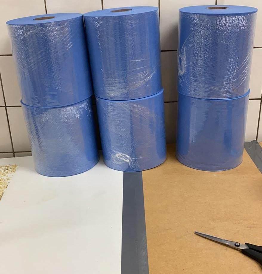 CERTIFIED NON WOVEN FABRIC 100 METER ROLL - 20cm width - 1 METER = 5 MASKS - for 500 masks - ACCESSOIRES LEDUC BV