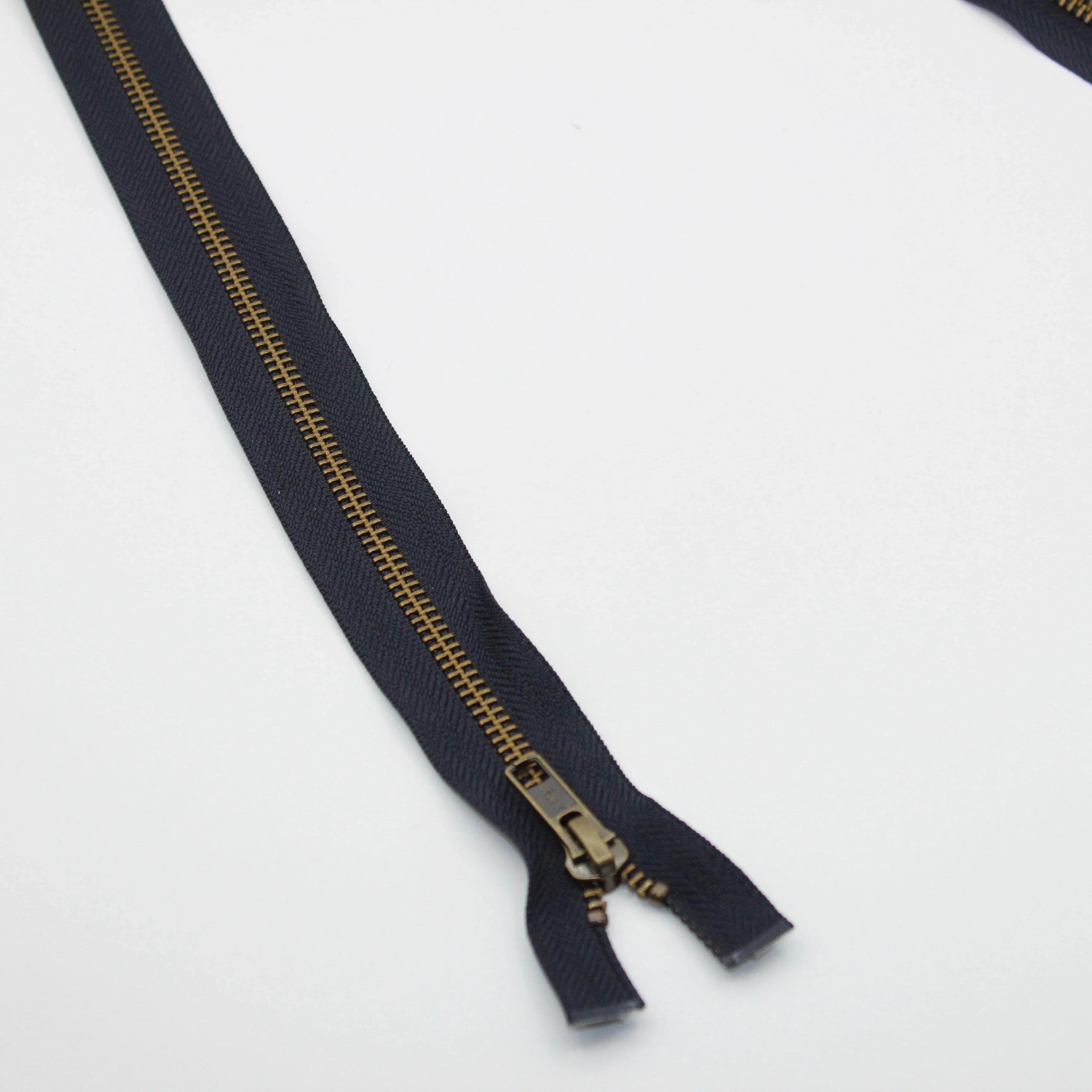 YKK - 80cm Metal Antique Bronze Zipper for Jackets - One Way Open end - ACCESSOIRES LEDUC BV