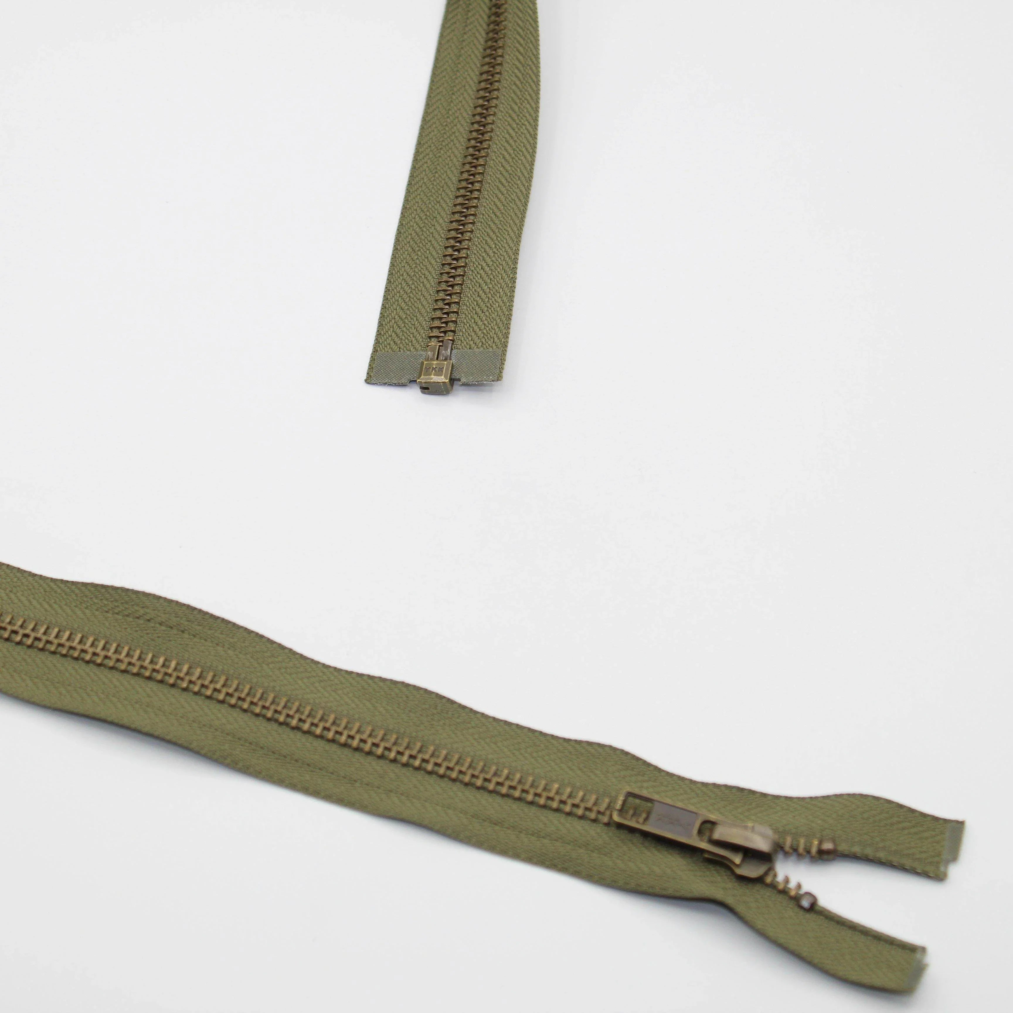 YKK - 80cm Metal Antique Bronze Zipper for Jackets - One Way Open end - ACCESSOIRES LEDUC BV