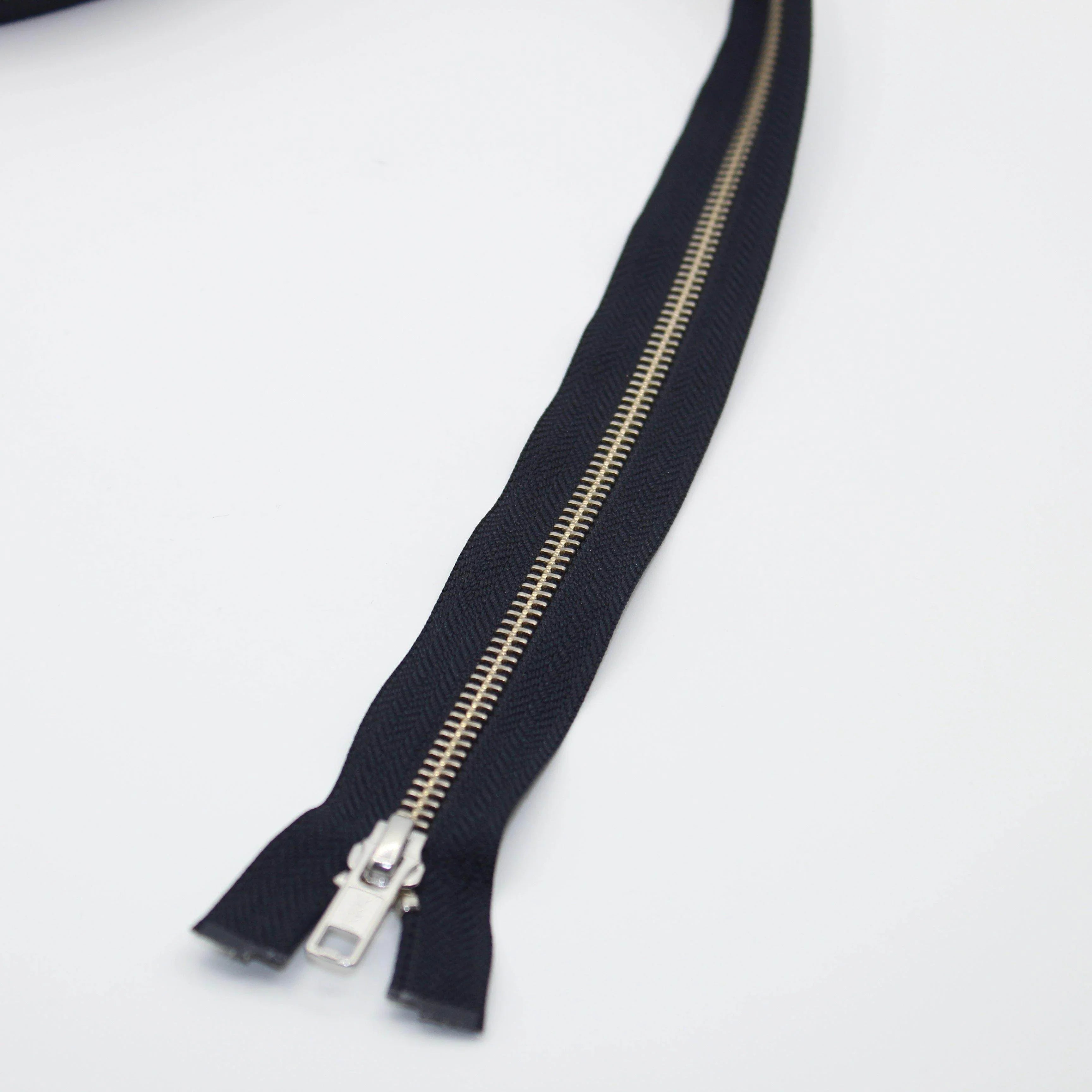 YKK - 80cm Metal Nickel colour Zipper for Jackets - One Way Open end - ACCESSOIRES LEDUC BV