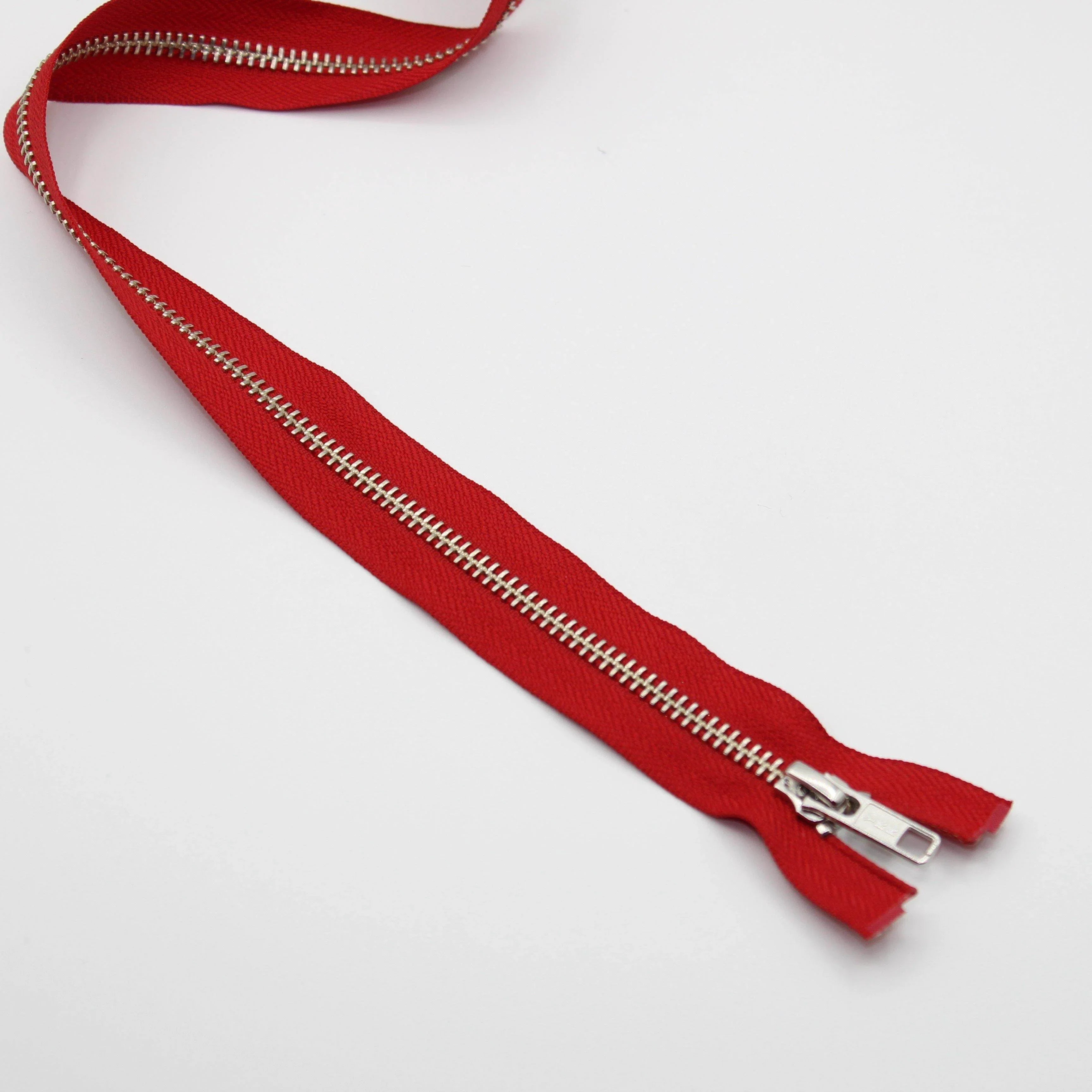 YKK - 80cm Metal Nickel colour Zipper for Jackets - One Way Open end - ACCESSOIRES LEDUC BV