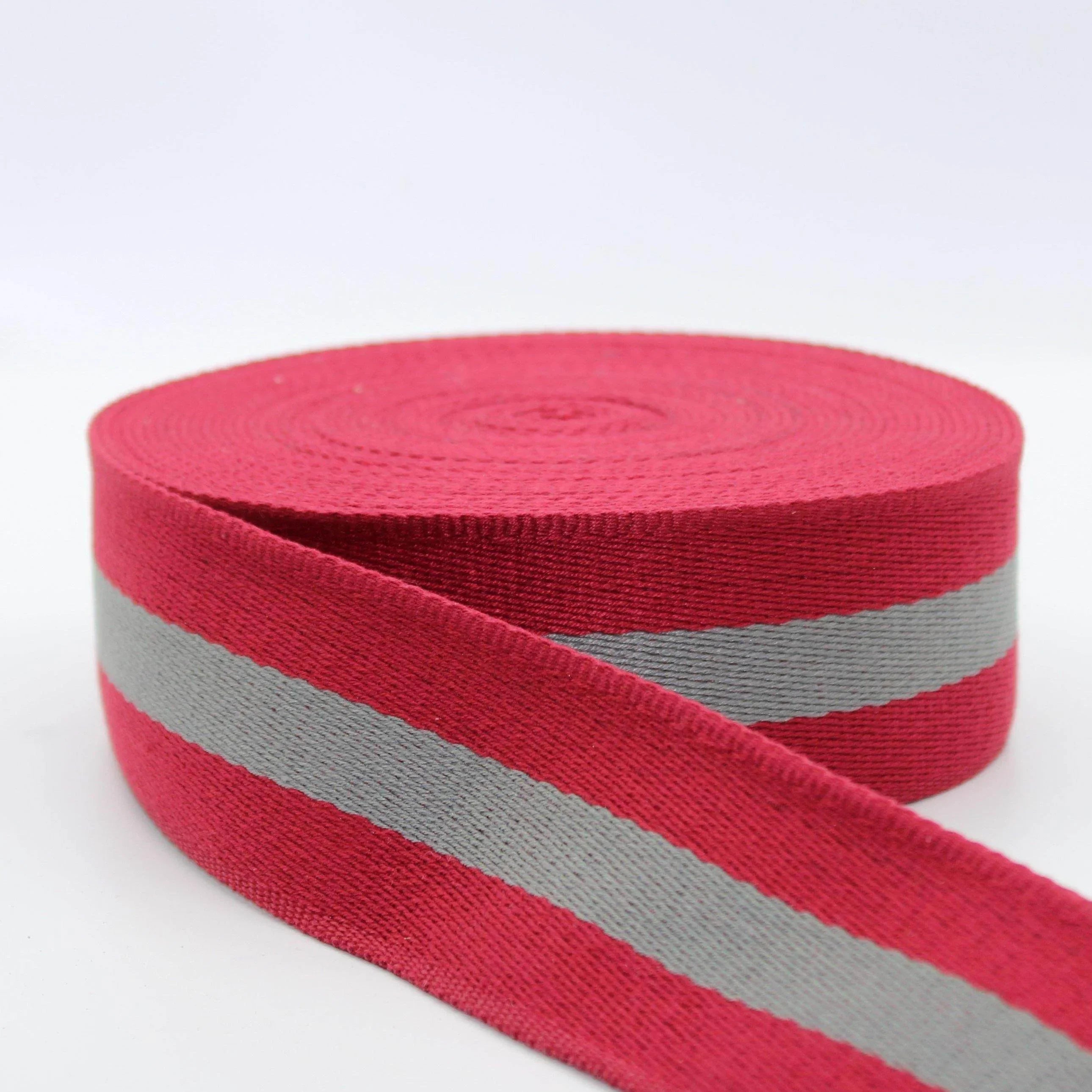 5 meters Cotton Striped Webbing 50mm #RUB1918 - ACCESSOIRES LEDUC BV