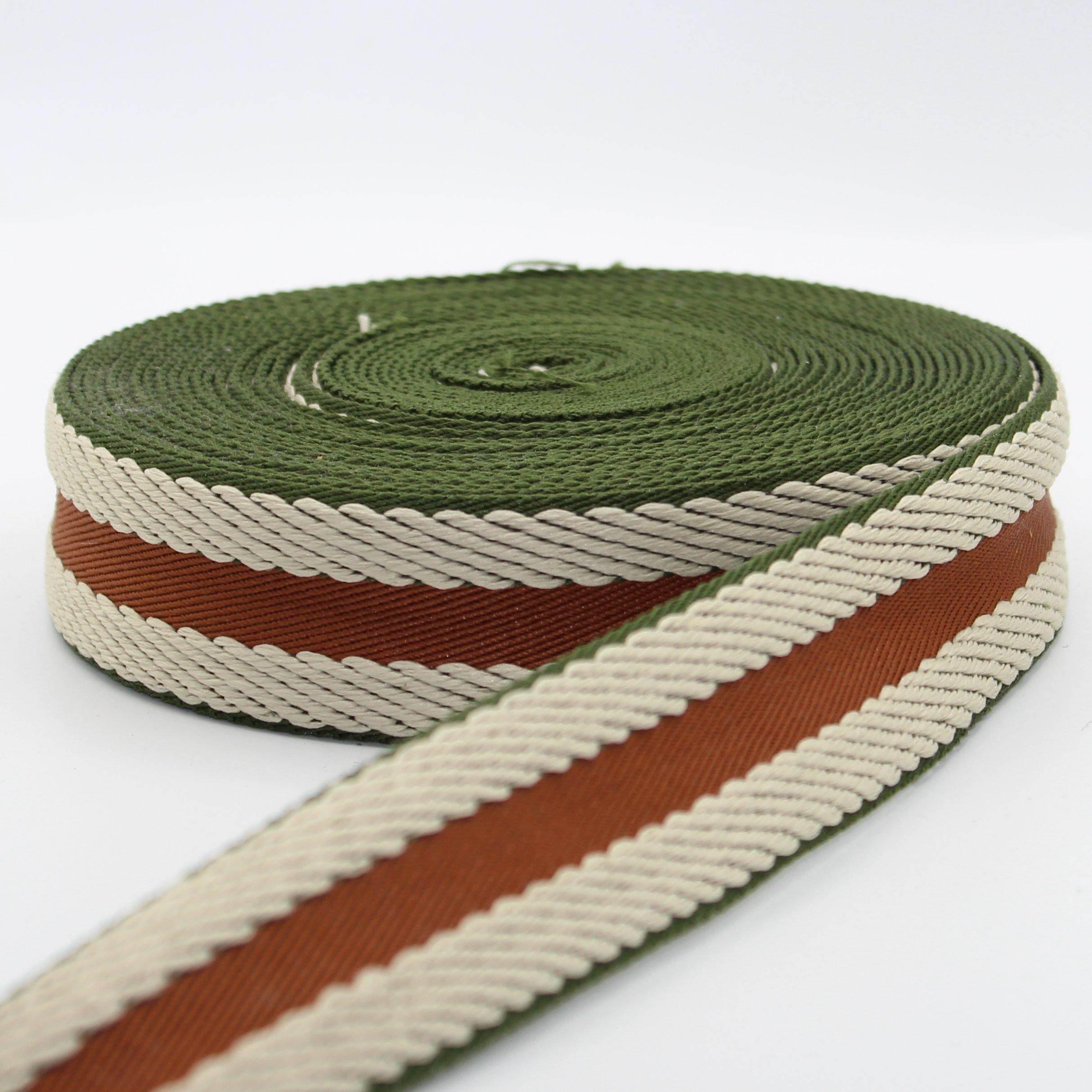 5 meters Herringbone Striped Webbing 40mm #RUB1914 - ACCESSOIRES LEDUC BV