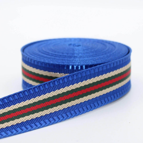 5 meters Fancy Striped Webbing 40mm #RUB1913 - ACCESSOIRES LEDUC BV