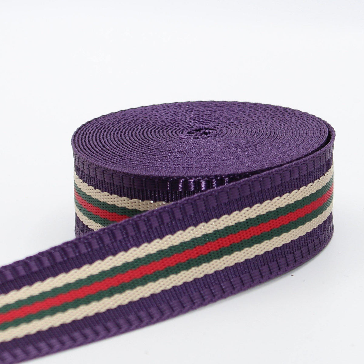 5 meters Fancy Striped Webbing 40mm #RUB1913 - ACCESSOIRES LEDUC BV