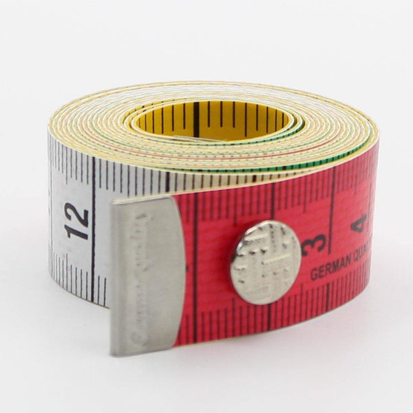 Ruban à mesurer de haute qualité de 150 cm avec bouton-pression CM / pouces - ACCESSOIRES LEDUC