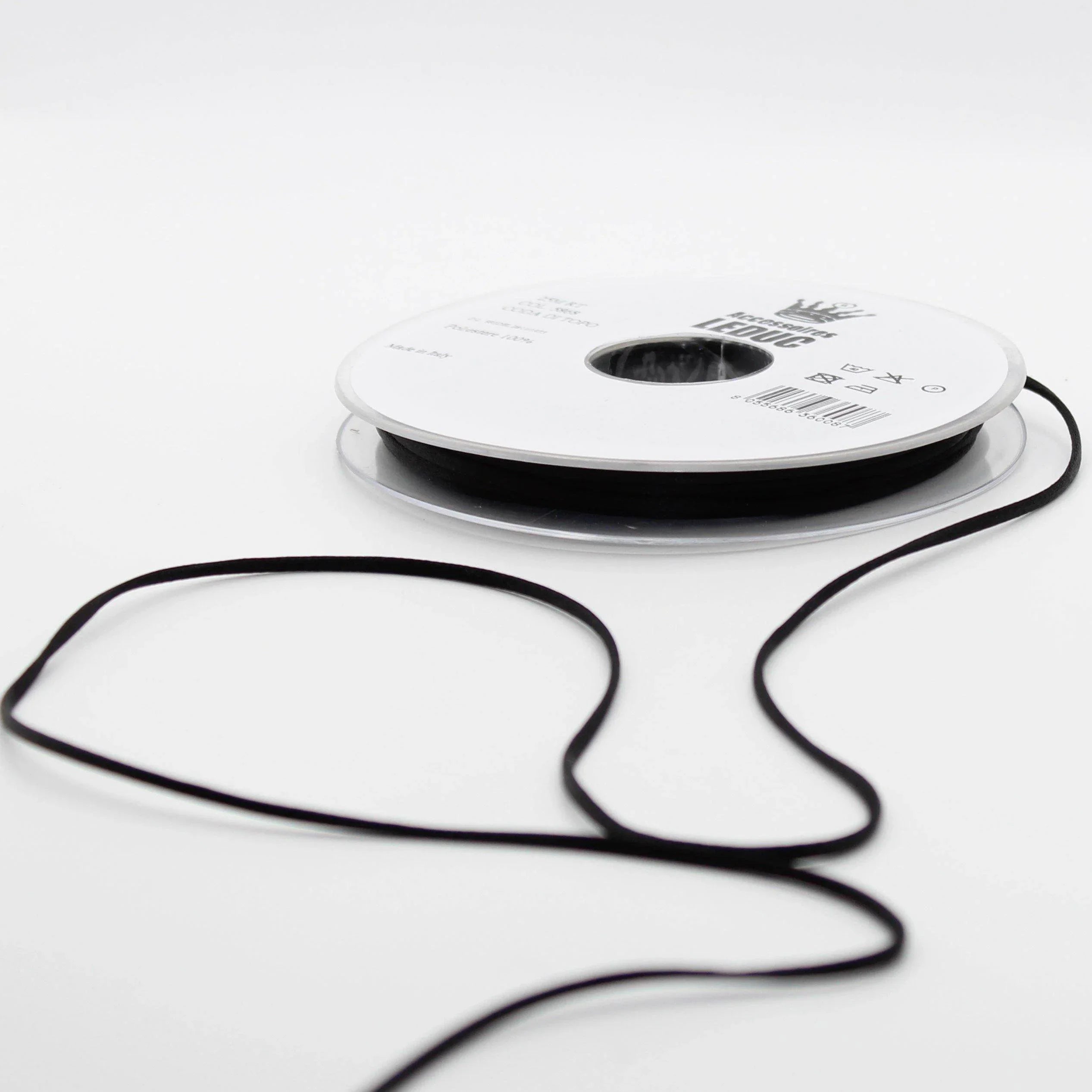 25 METERS - coloured rat tail 2MM - 100% Polyester - Made in Italy - ACCESSOIRES LEDUC BV