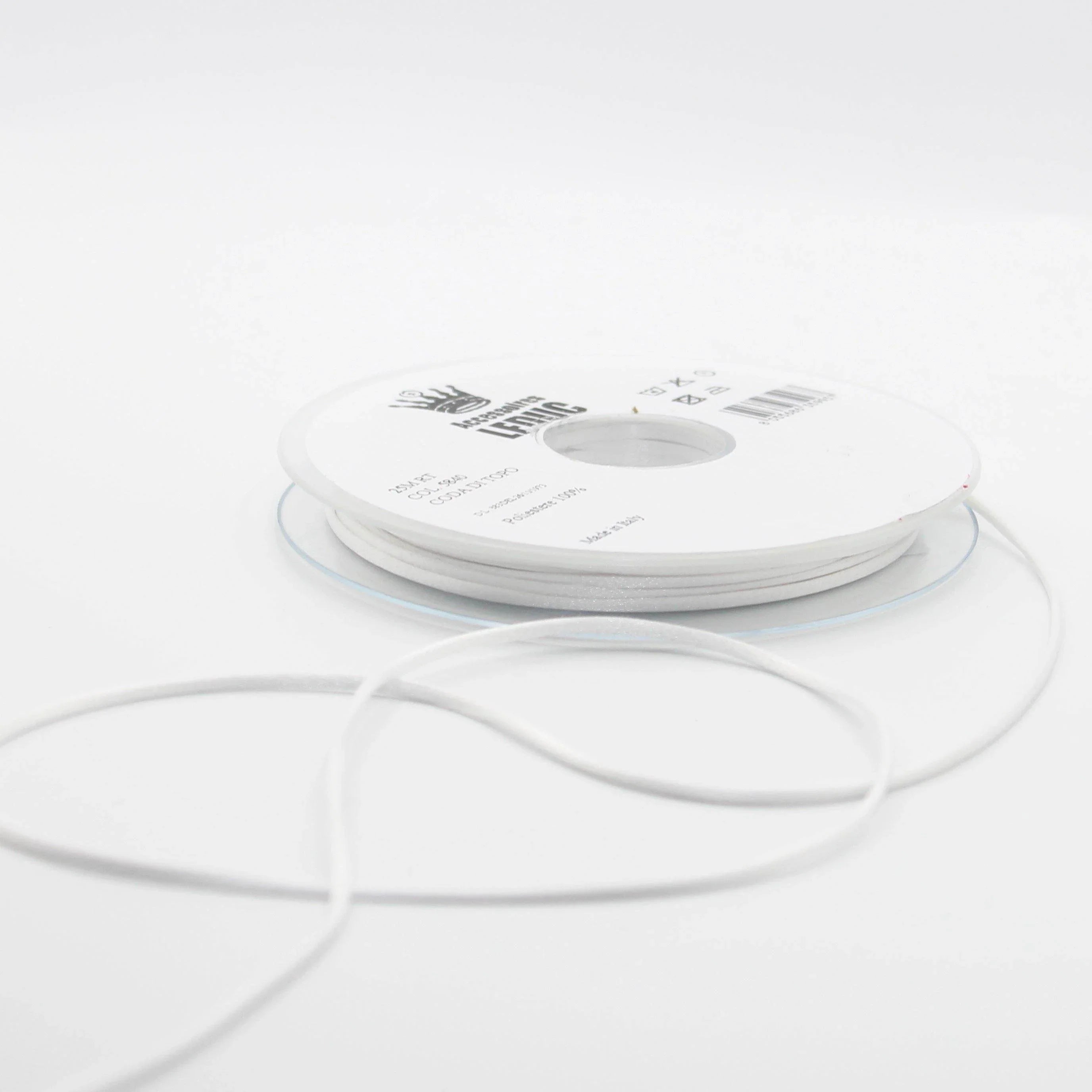 25 METERS - coloured rat tail 2MM - 100% Polyester - Made in Italy - ACCESSOIRES LEDUC BV